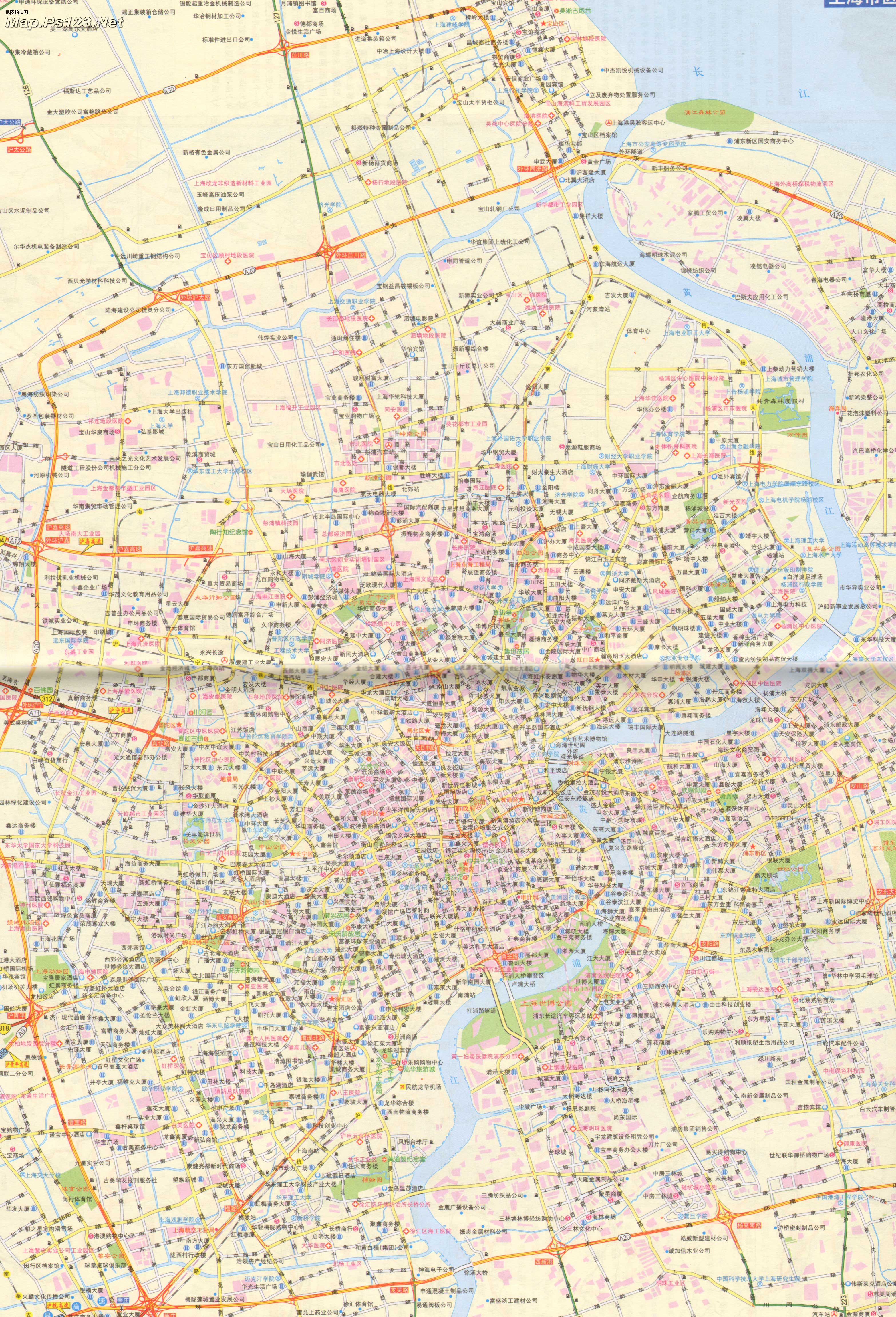 上海市区交通地图