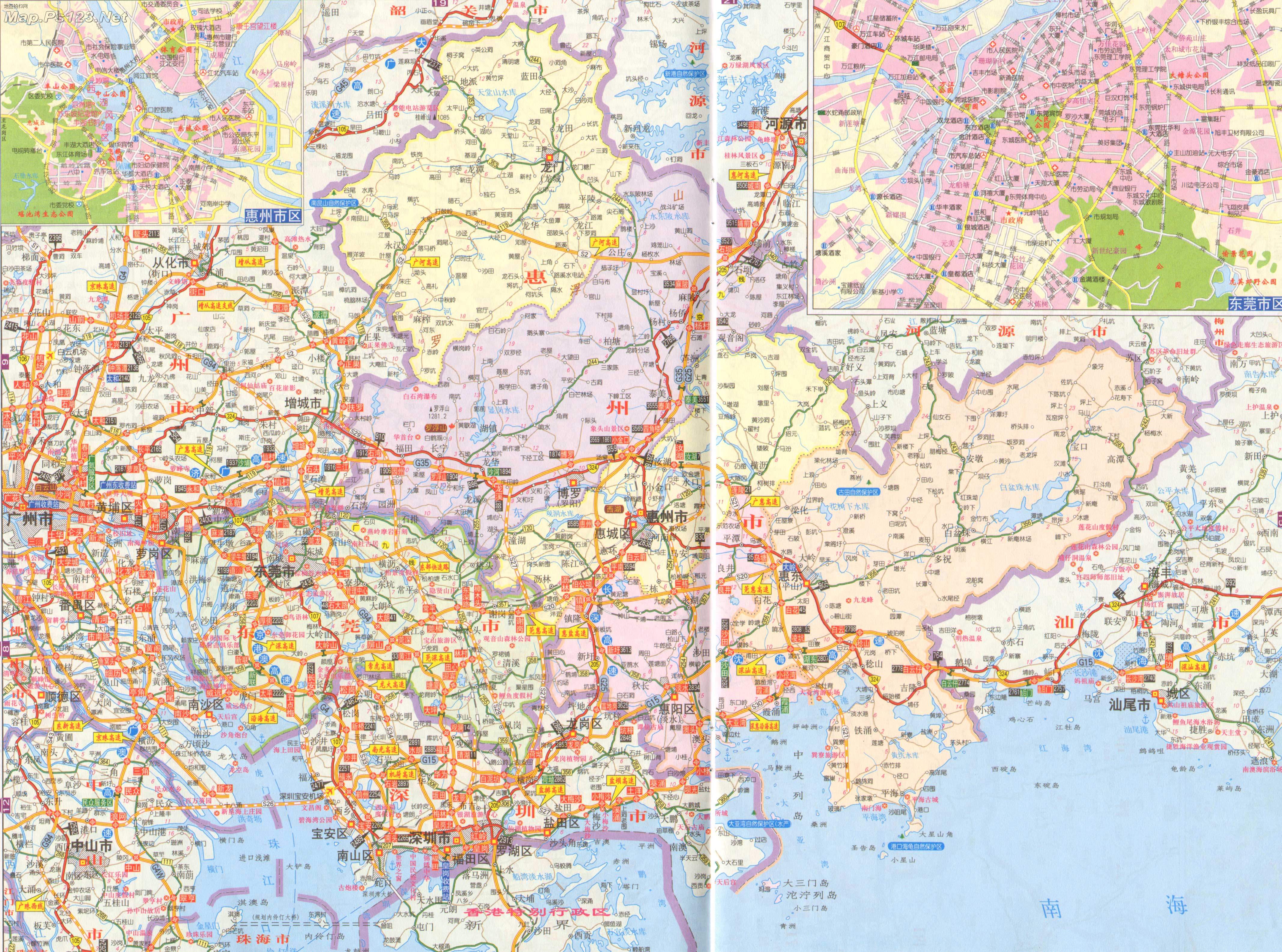 惠州市交通地图