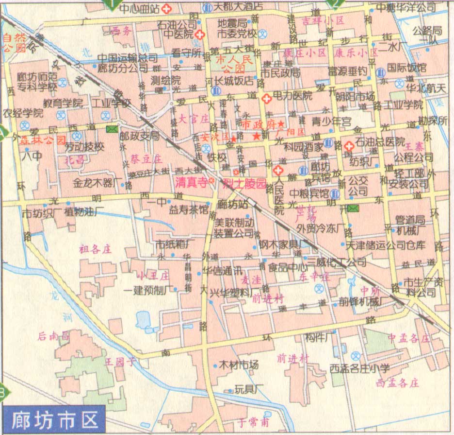 廊坊市区地图图片