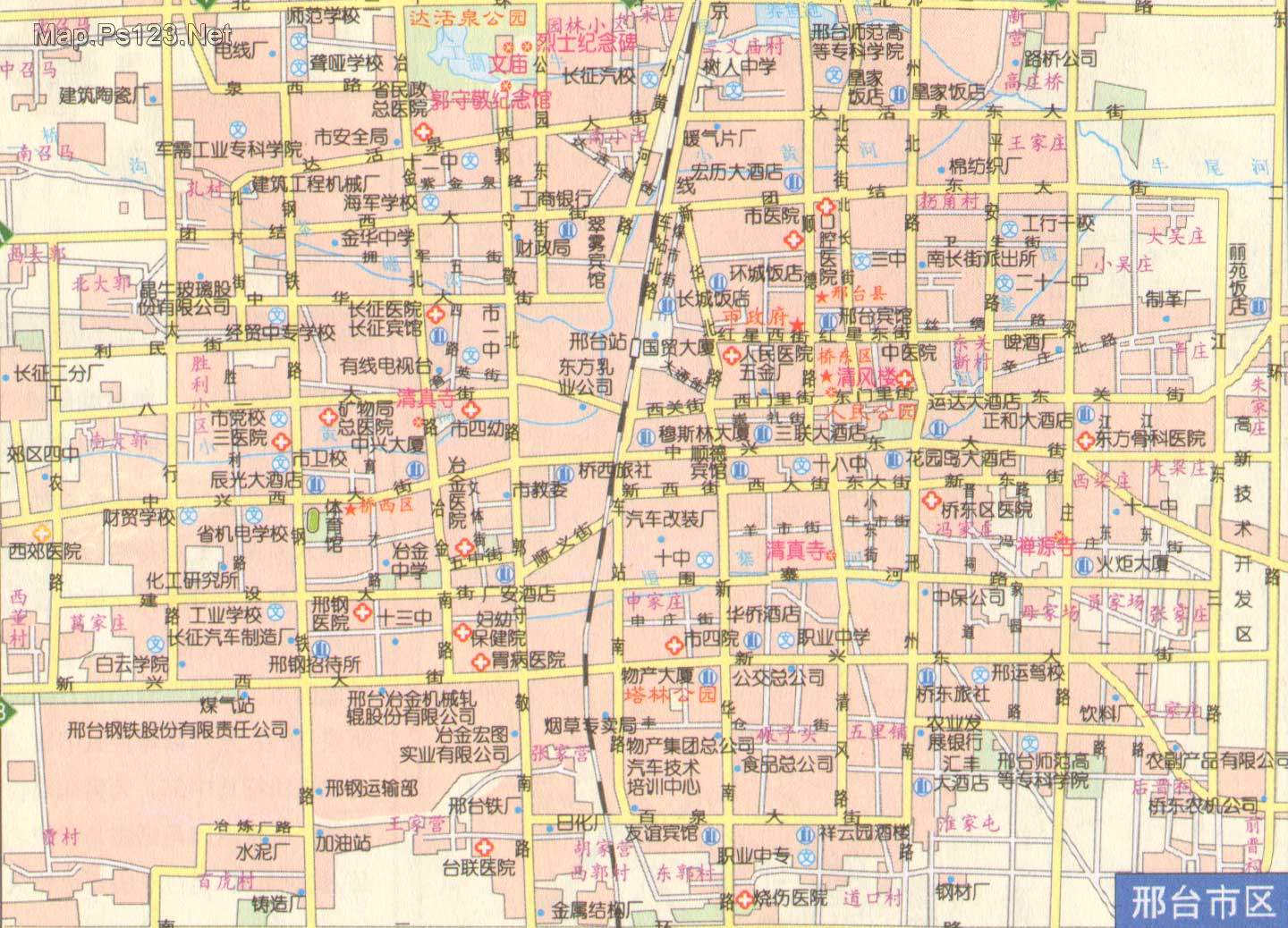 邢台市区地图图片