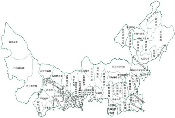 内蒙古县级分界图_内蒙古地图查询