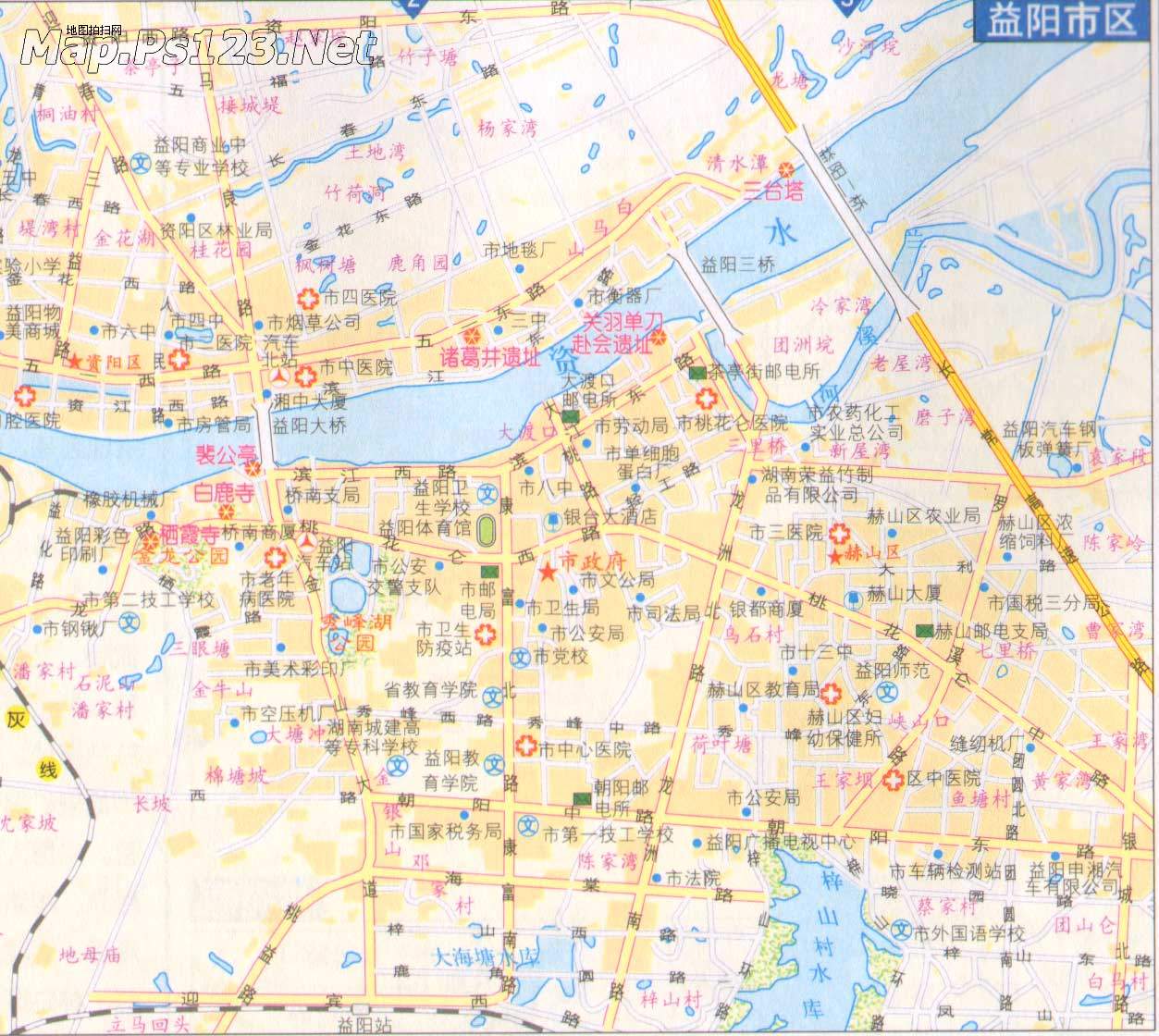 中国地图 湖南 益阳市 >> 益阳市区地图      图片