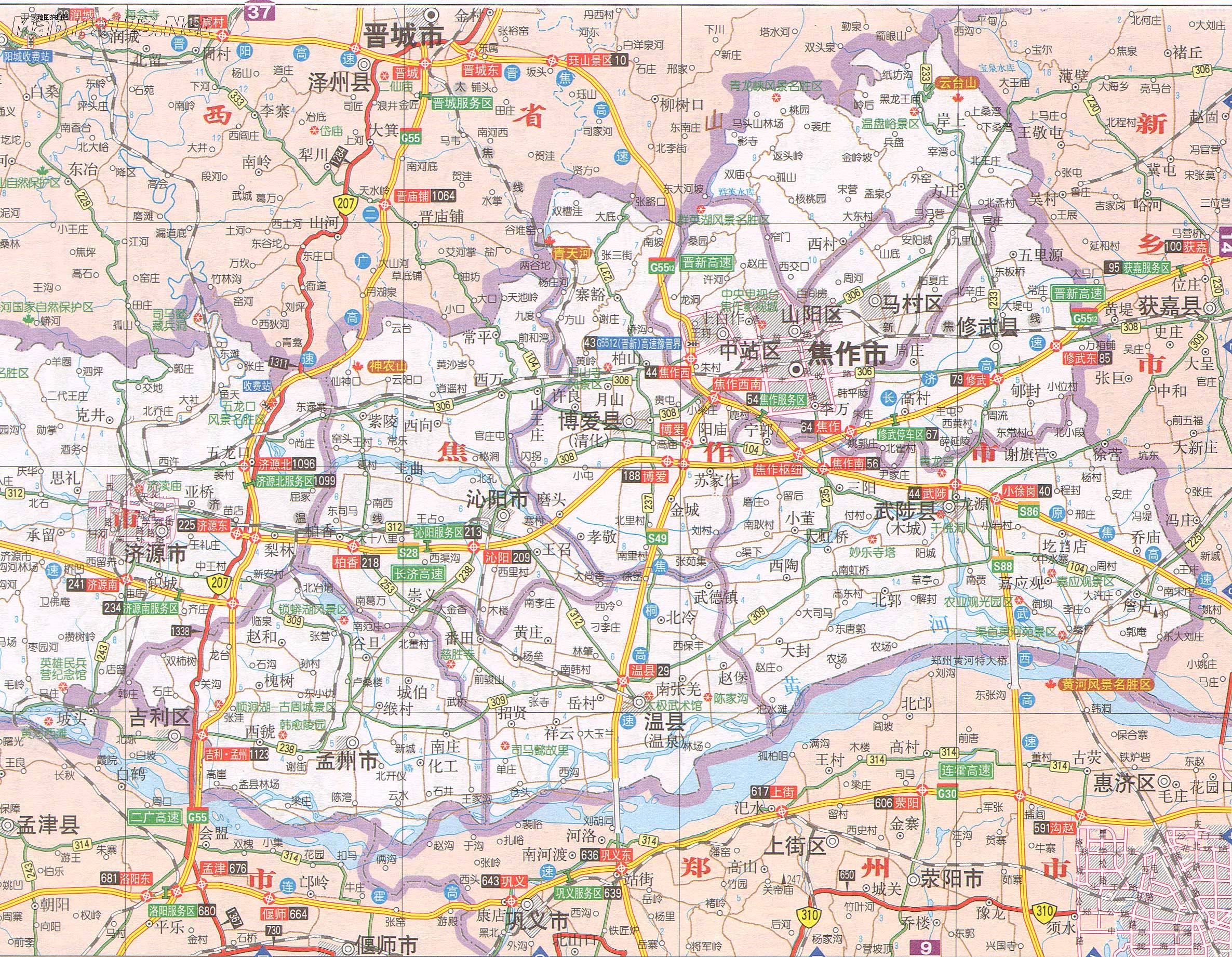 濮阳市 上一幅地图: 没有了 | 焦作市 | 下一幅地图: 焦作市区地图