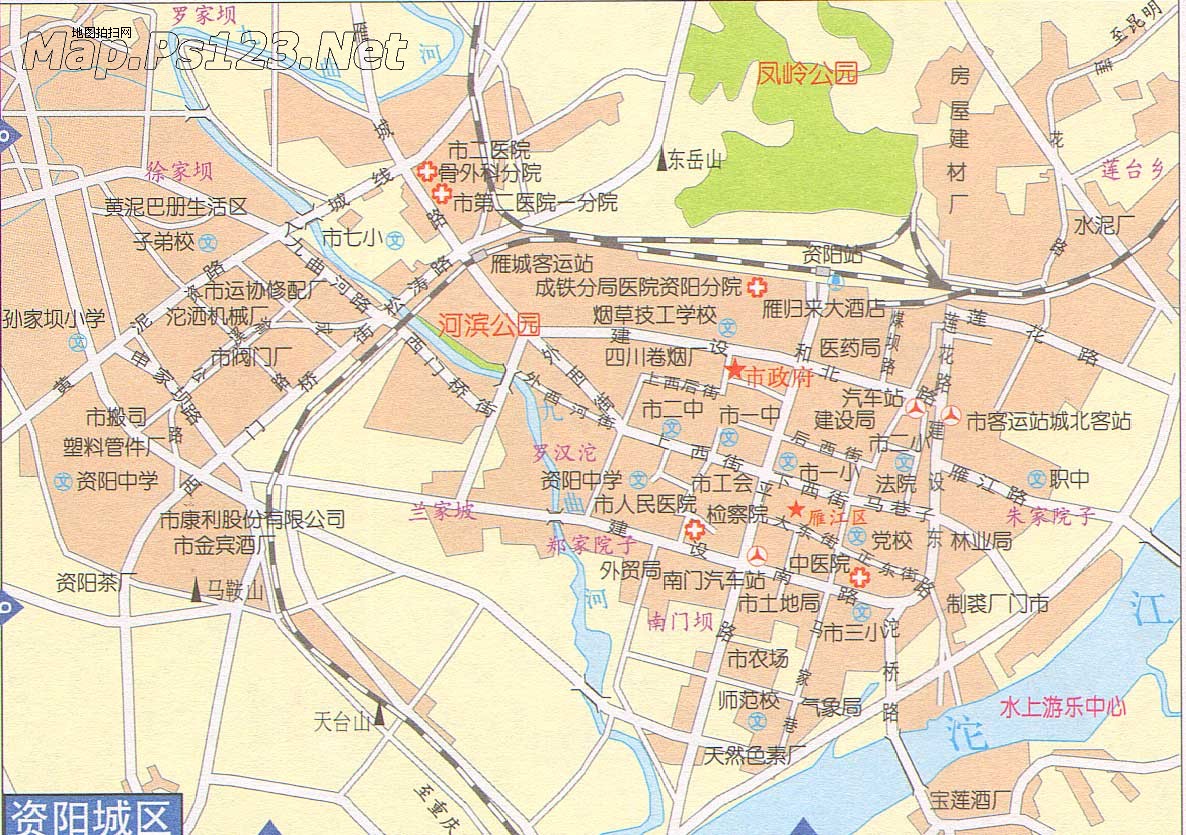 资阳市区地图