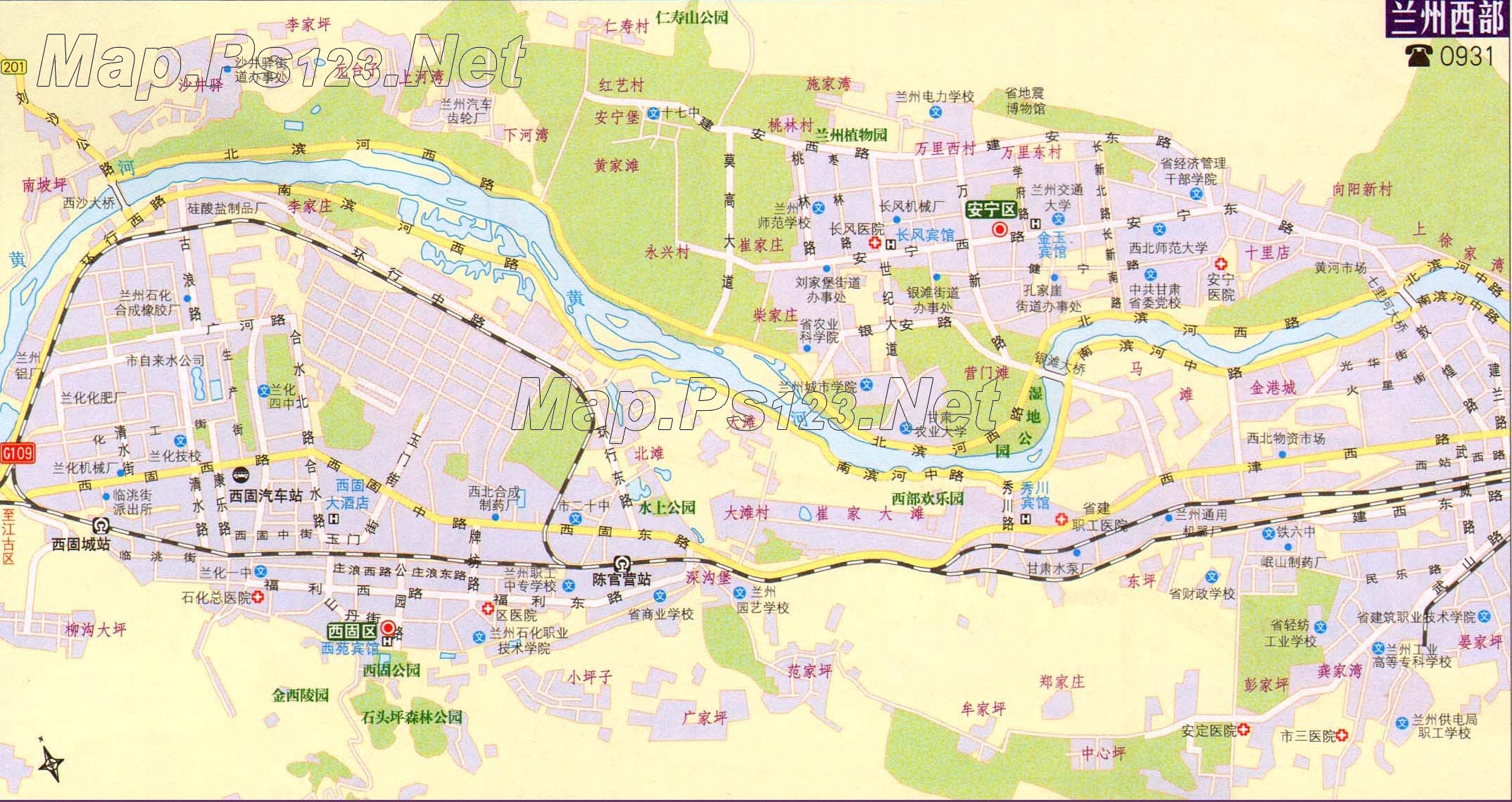 甘肃兰州交通地图最新版_兰州市地图查询图片