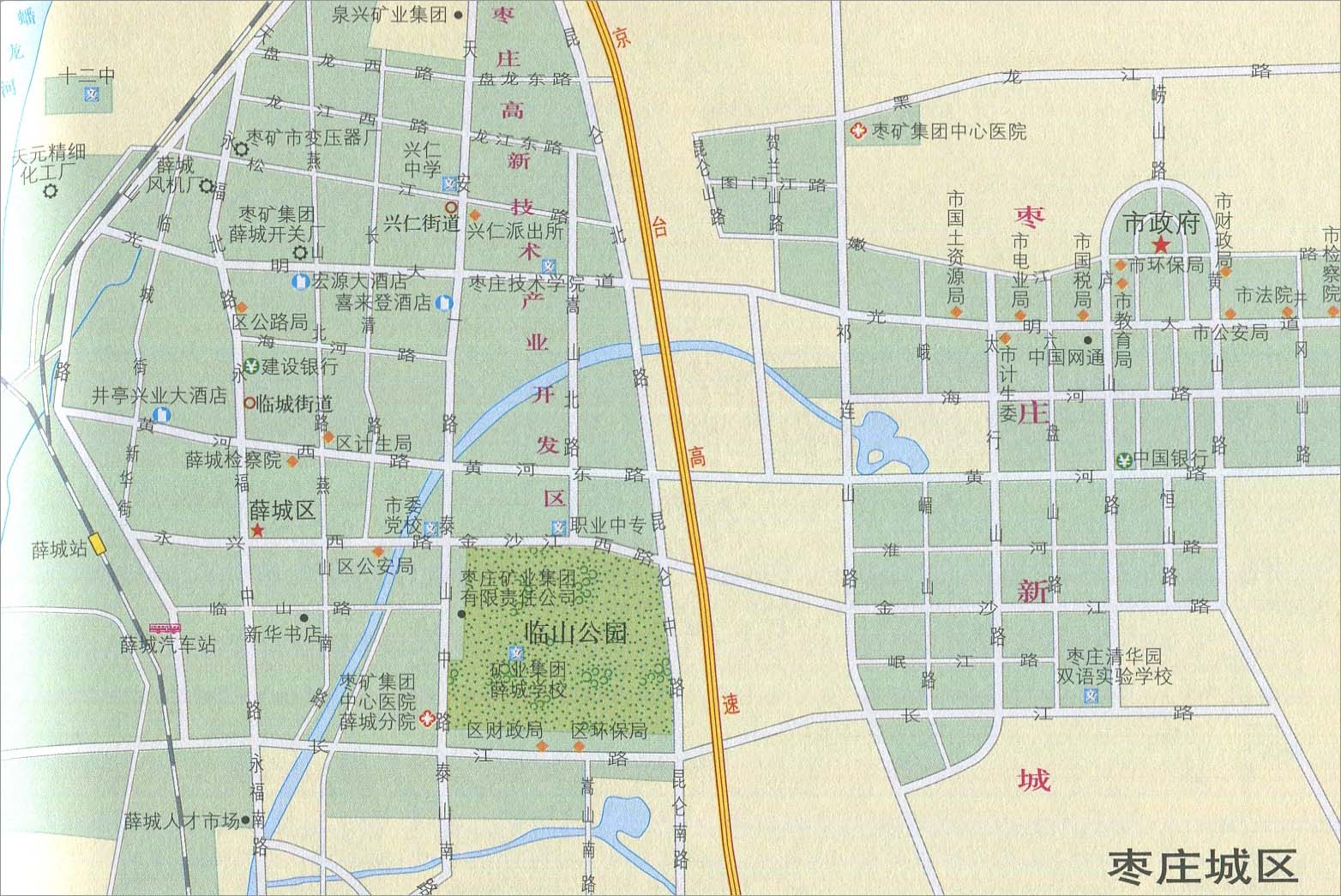 枣庄城区地图_枣庄市地图查询
