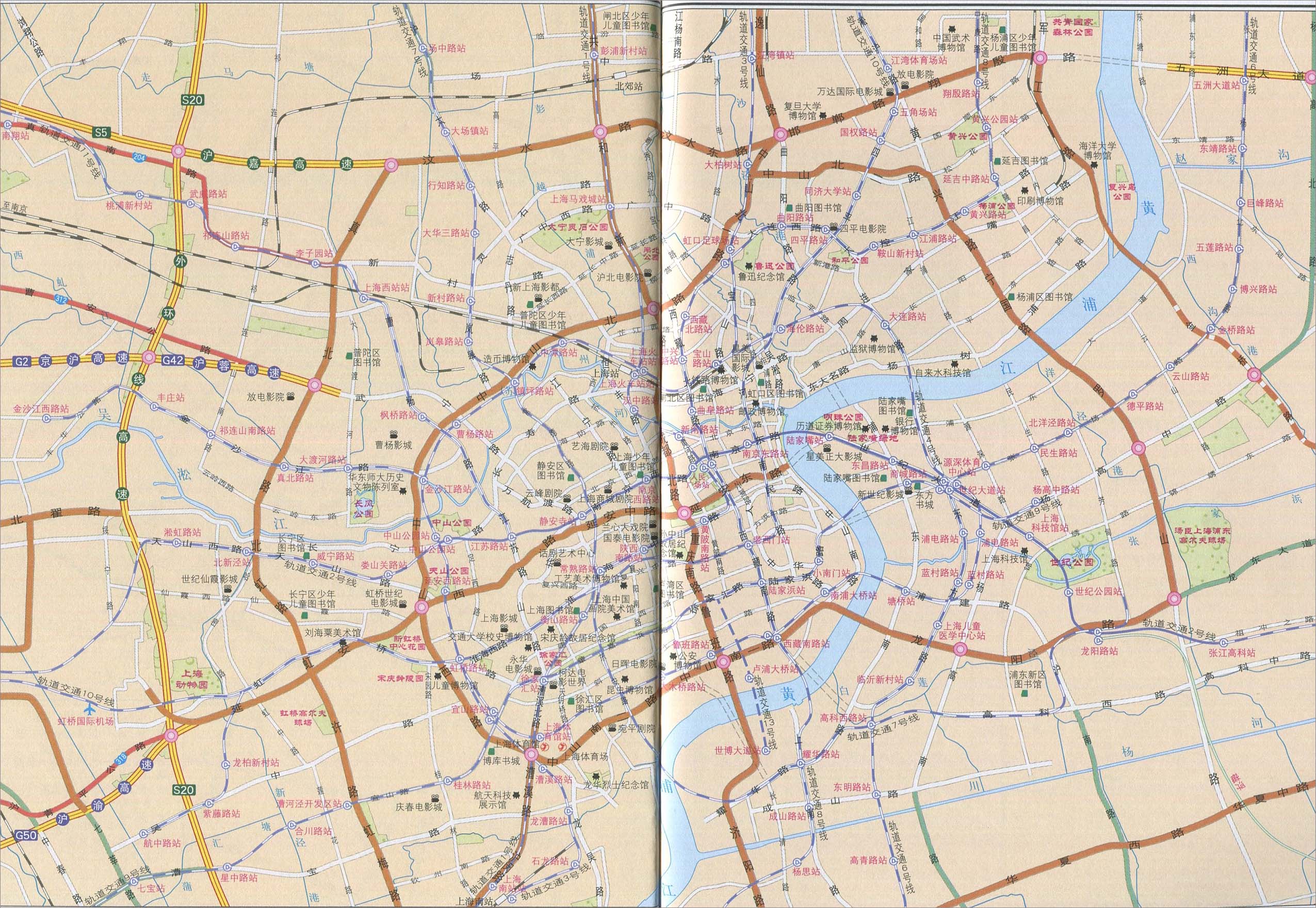 上海市区主要购物分布图 | 上海 | 下一幅地图: 上海市政区地图图片
