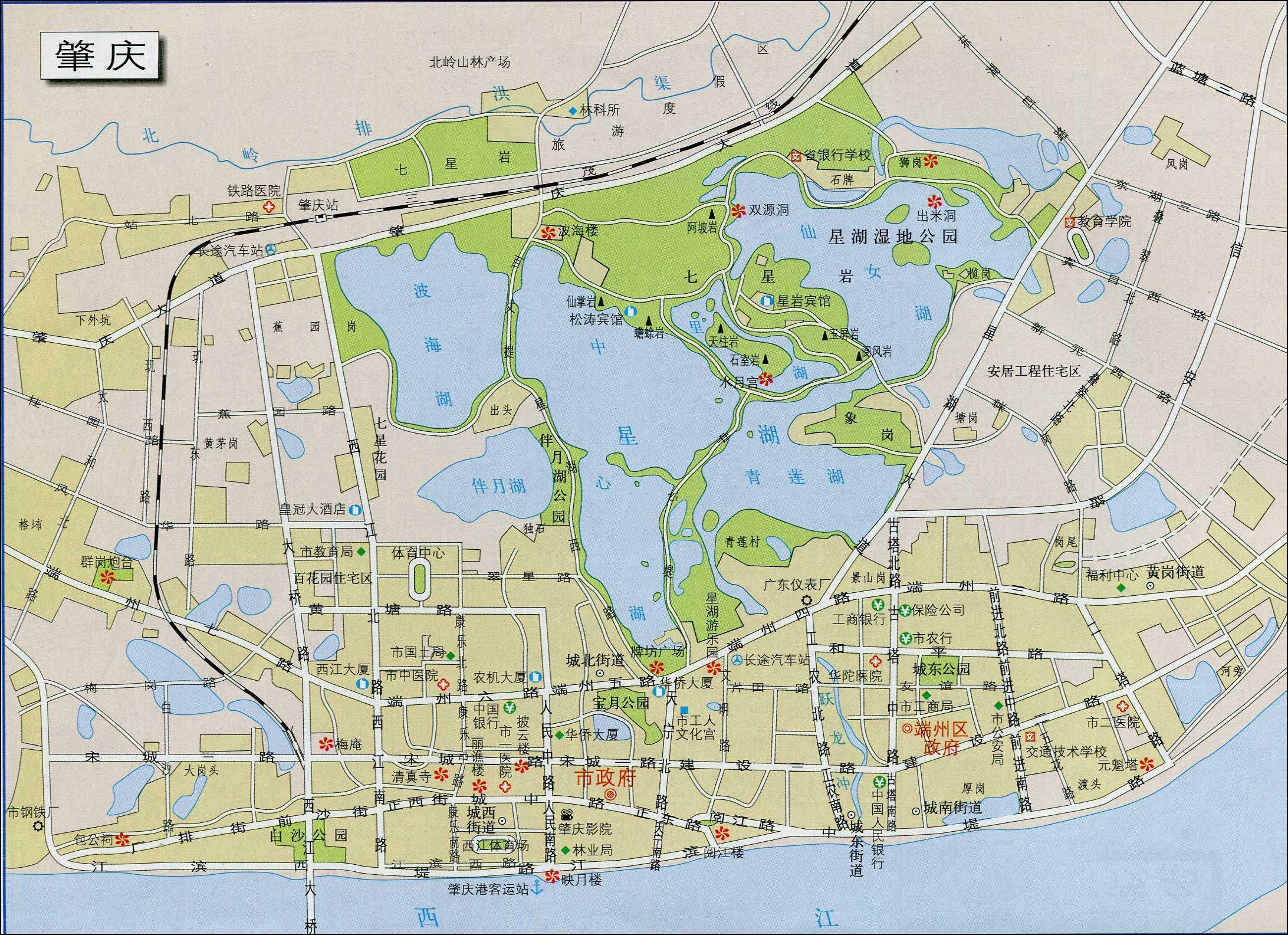 肇庆市城区地图