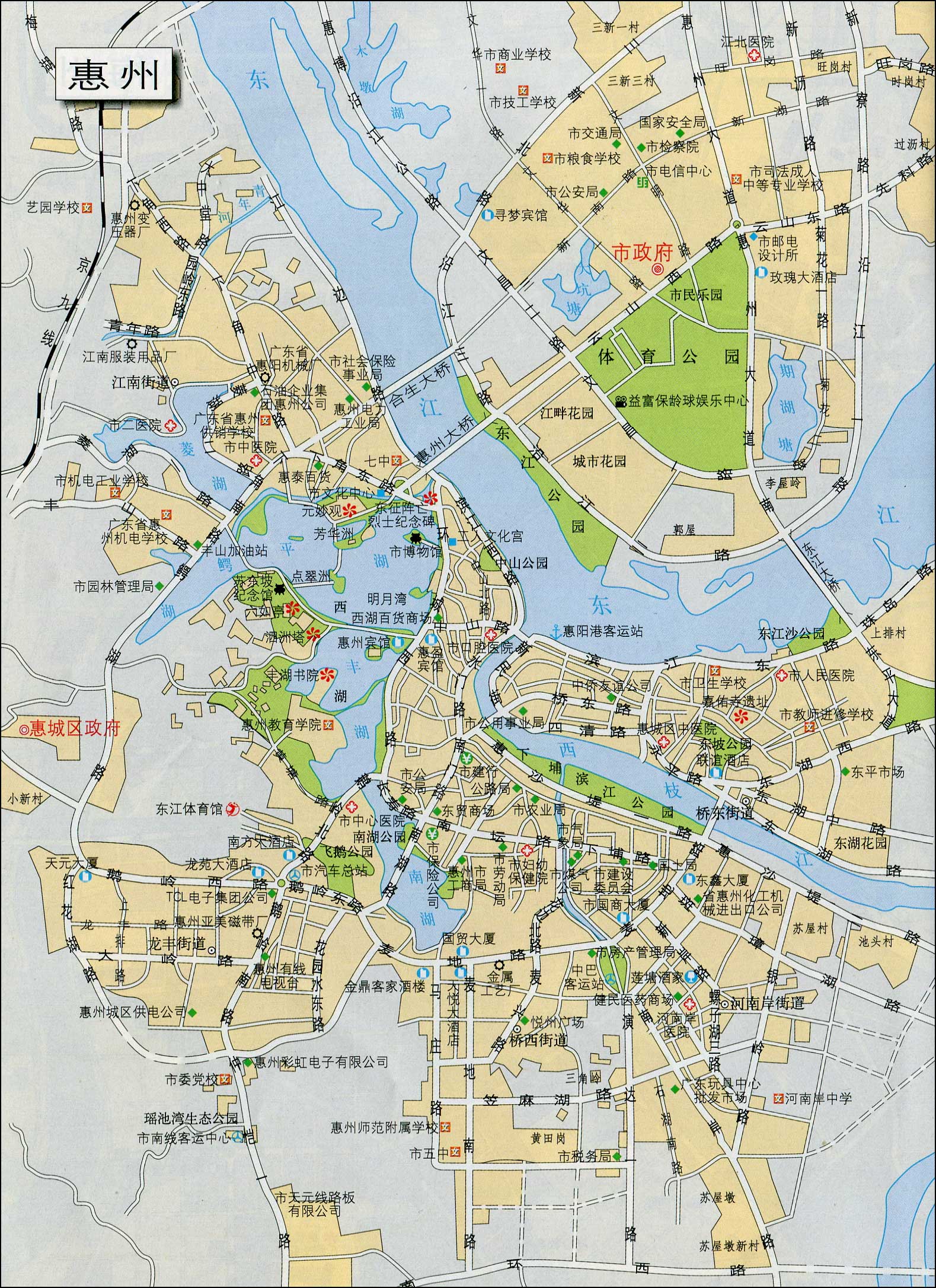 惠州市城区地图