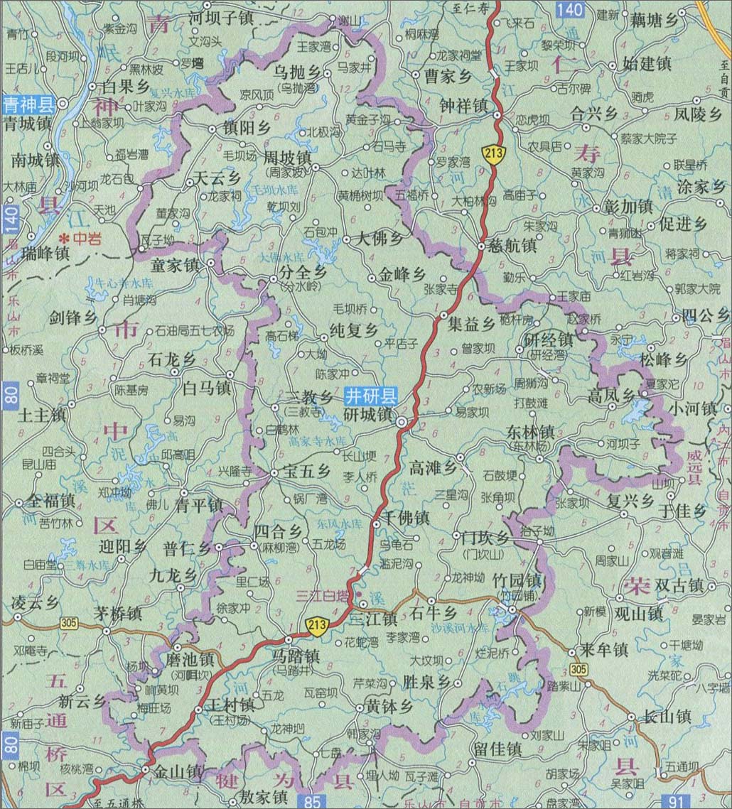 井研县地图_乐山市地图查询