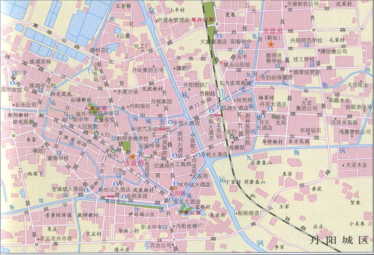 中国地图 江苏 镇江市 >> 丹阳城区地图    图片