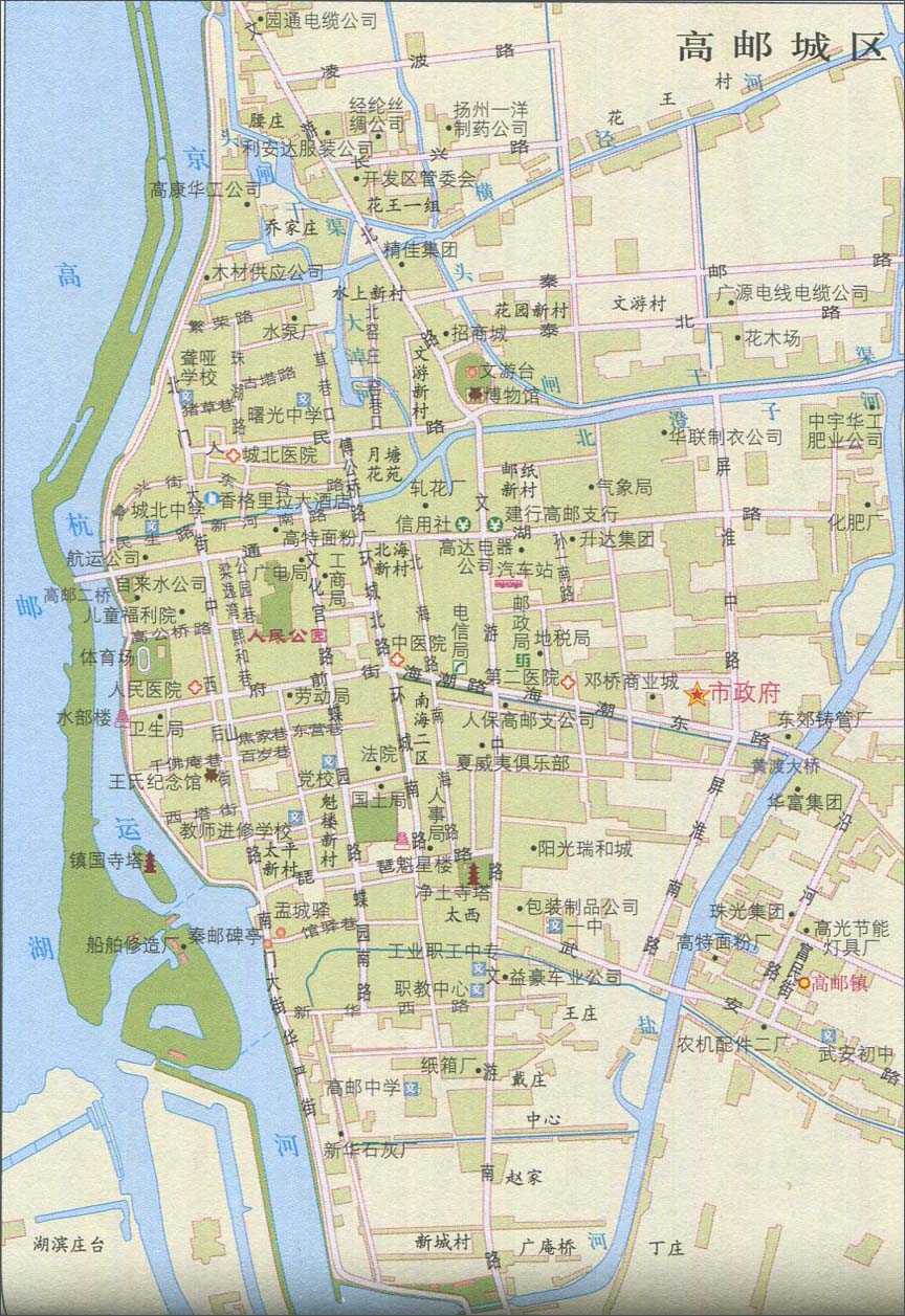 高邮城区地图_扬州市地图查询