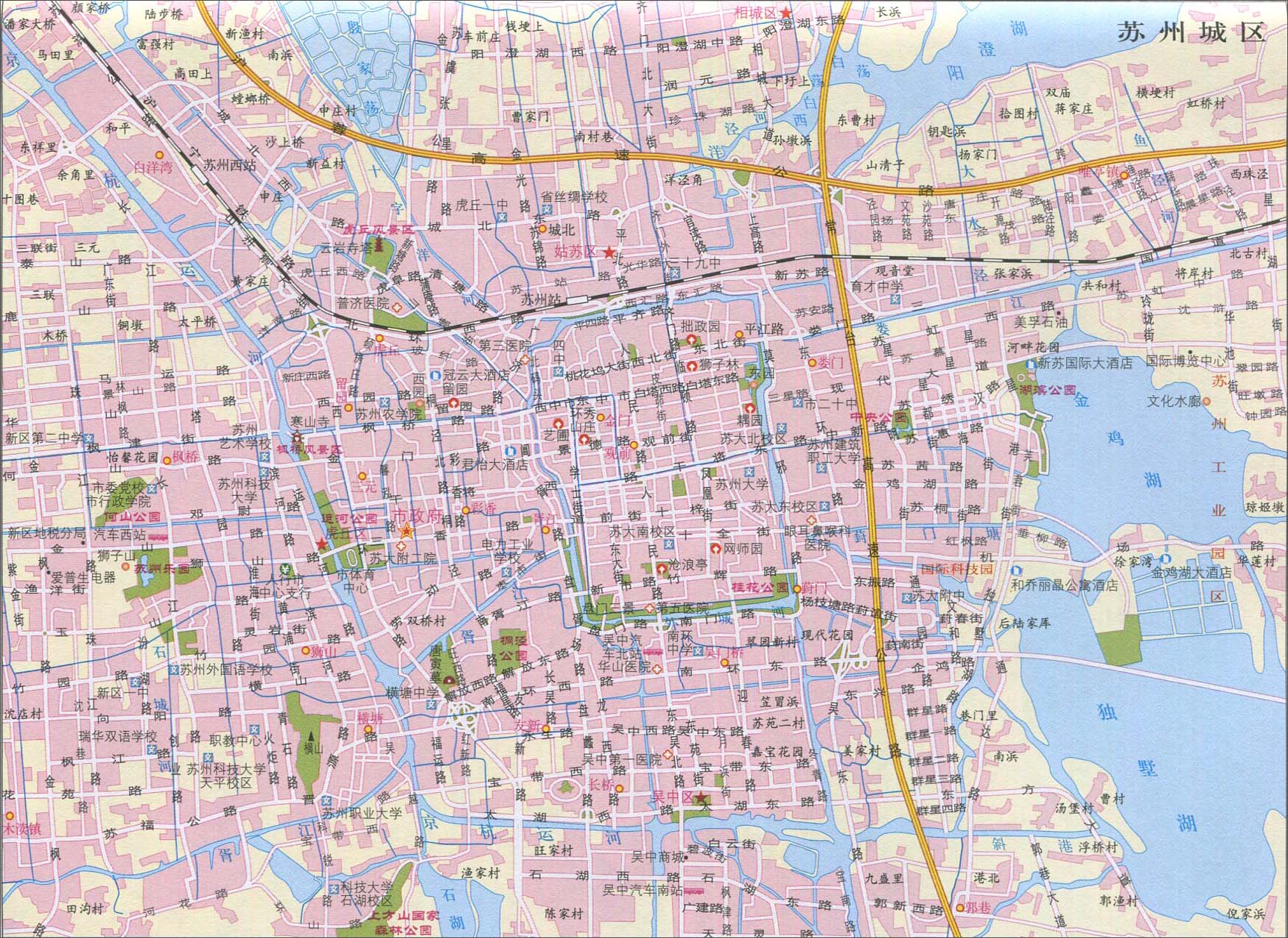 苏州市实景地图高清版