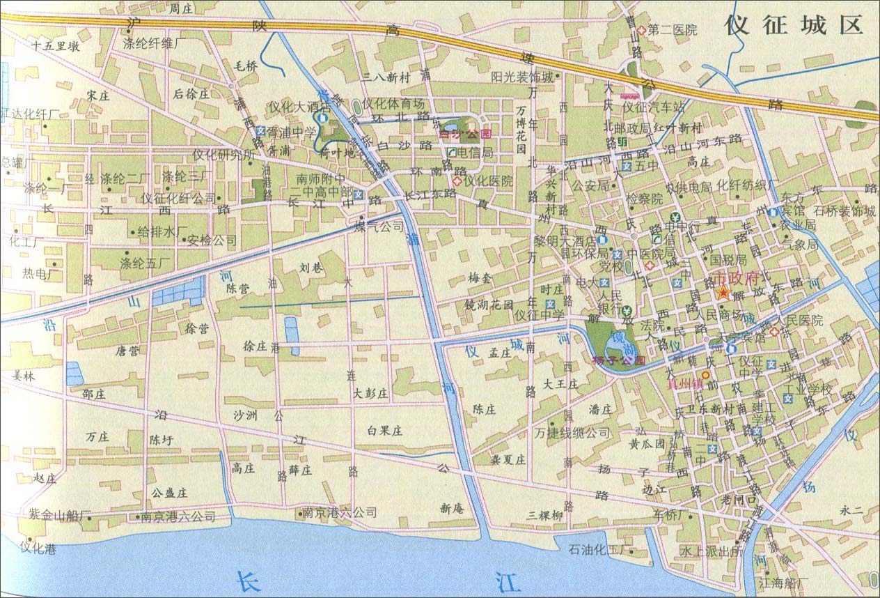 仪征城区地图_扬州市地图查询