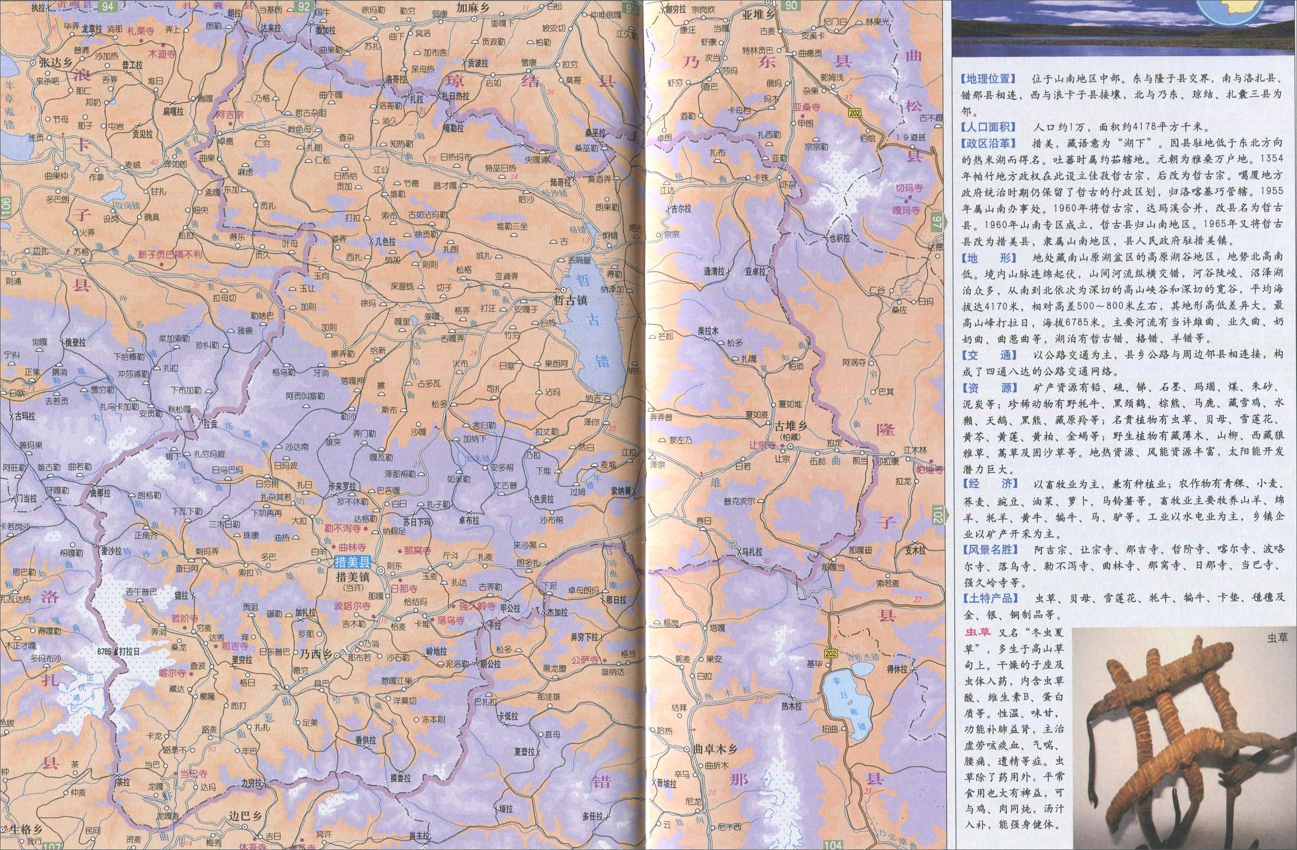 措美县地图最新版(高清大图)图片