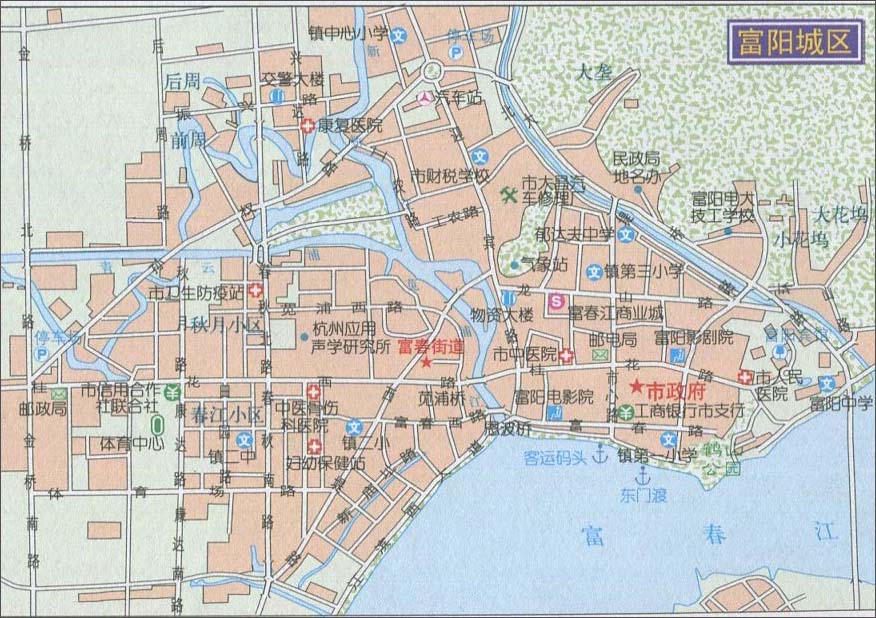 富阳市城区地图
