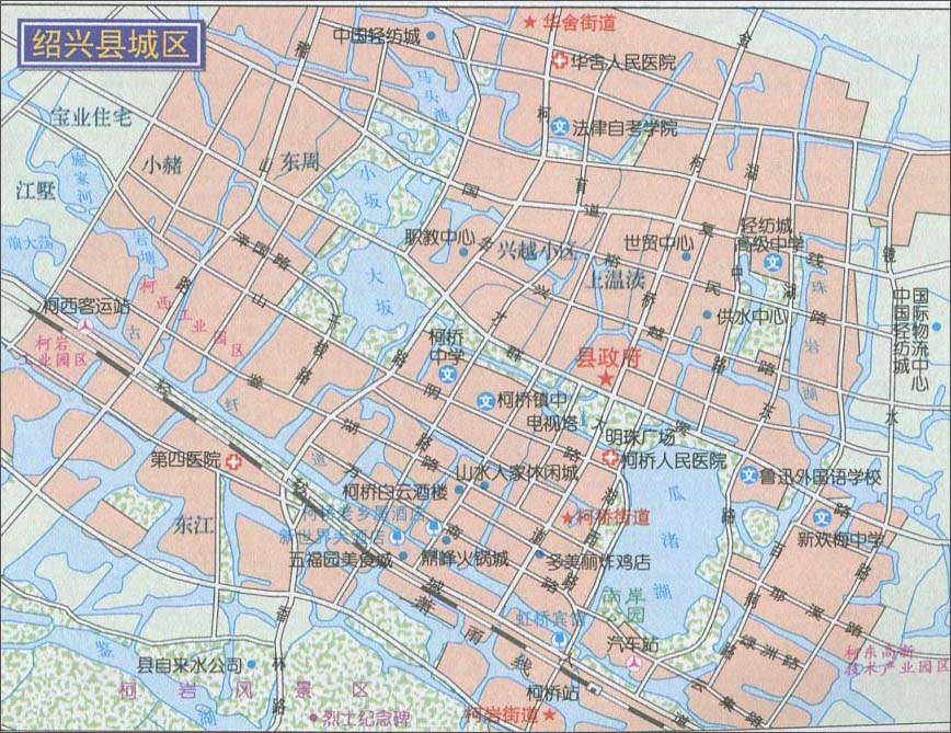 绍兴县城区地图_绍兴市地图查询