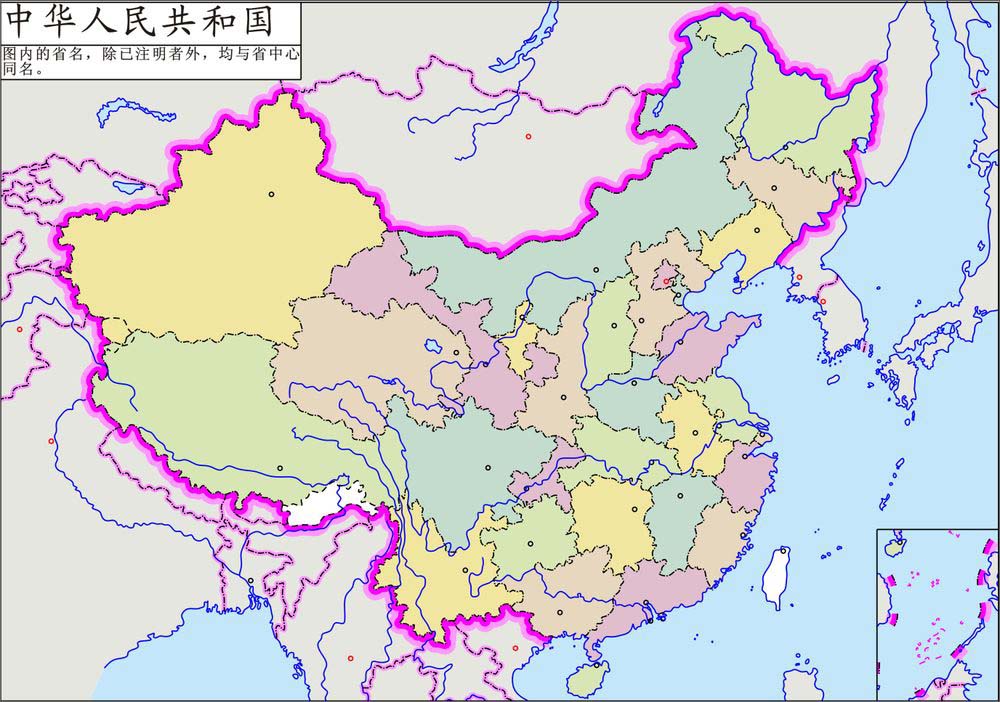 中华人民共和国地图中文版