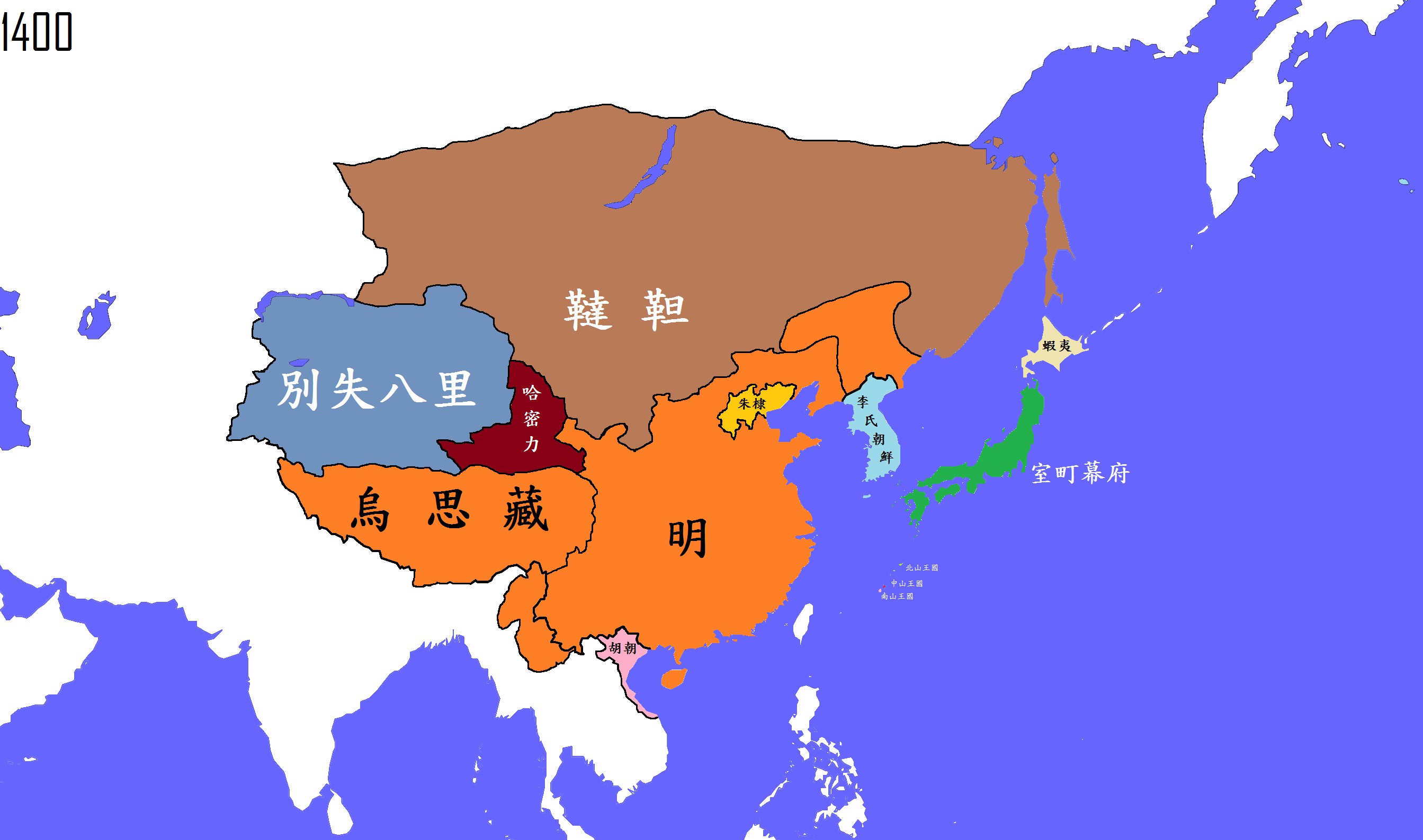 公元1400年(明)_中国疆域地图查询