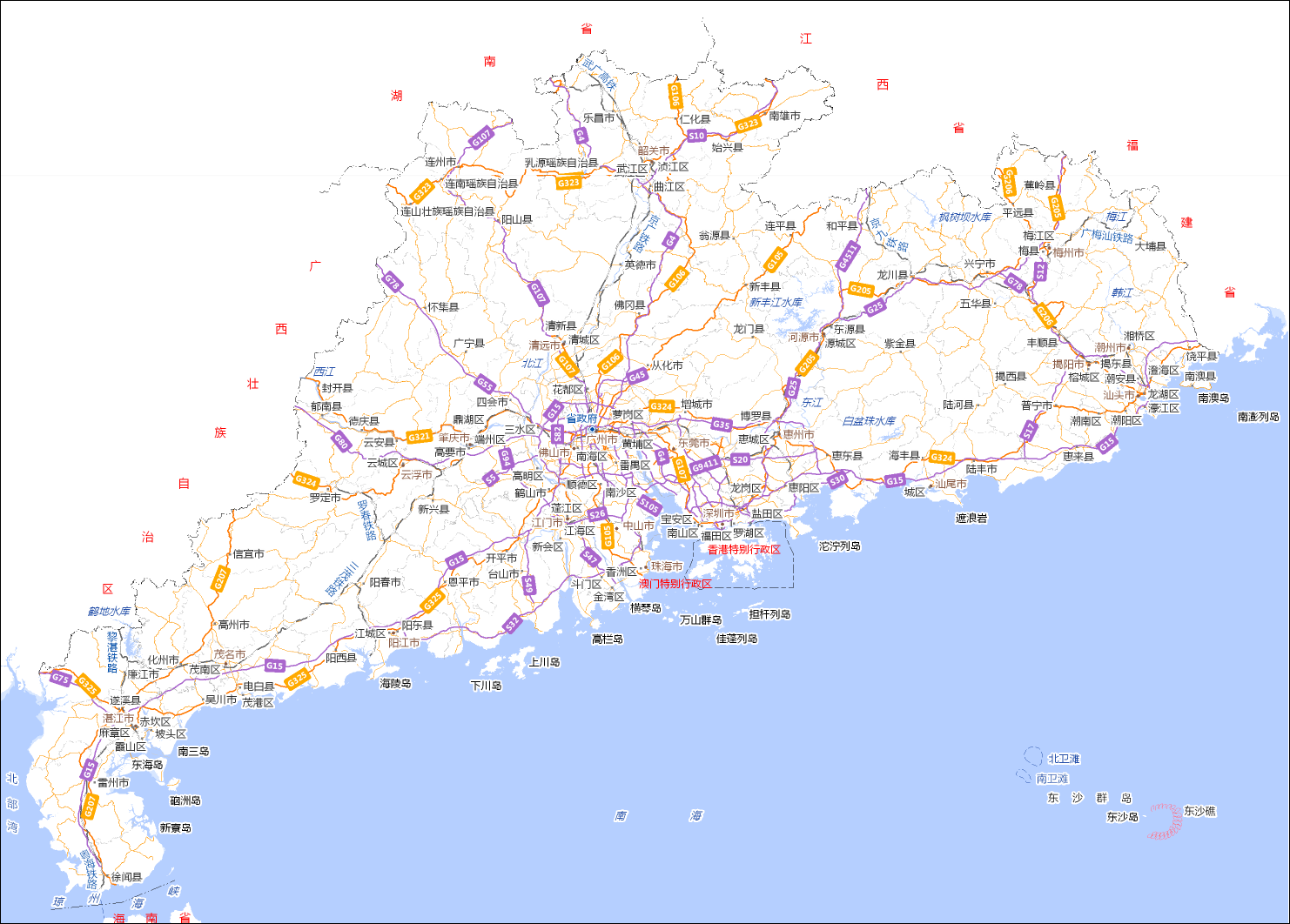 广东地图(天地图)图片