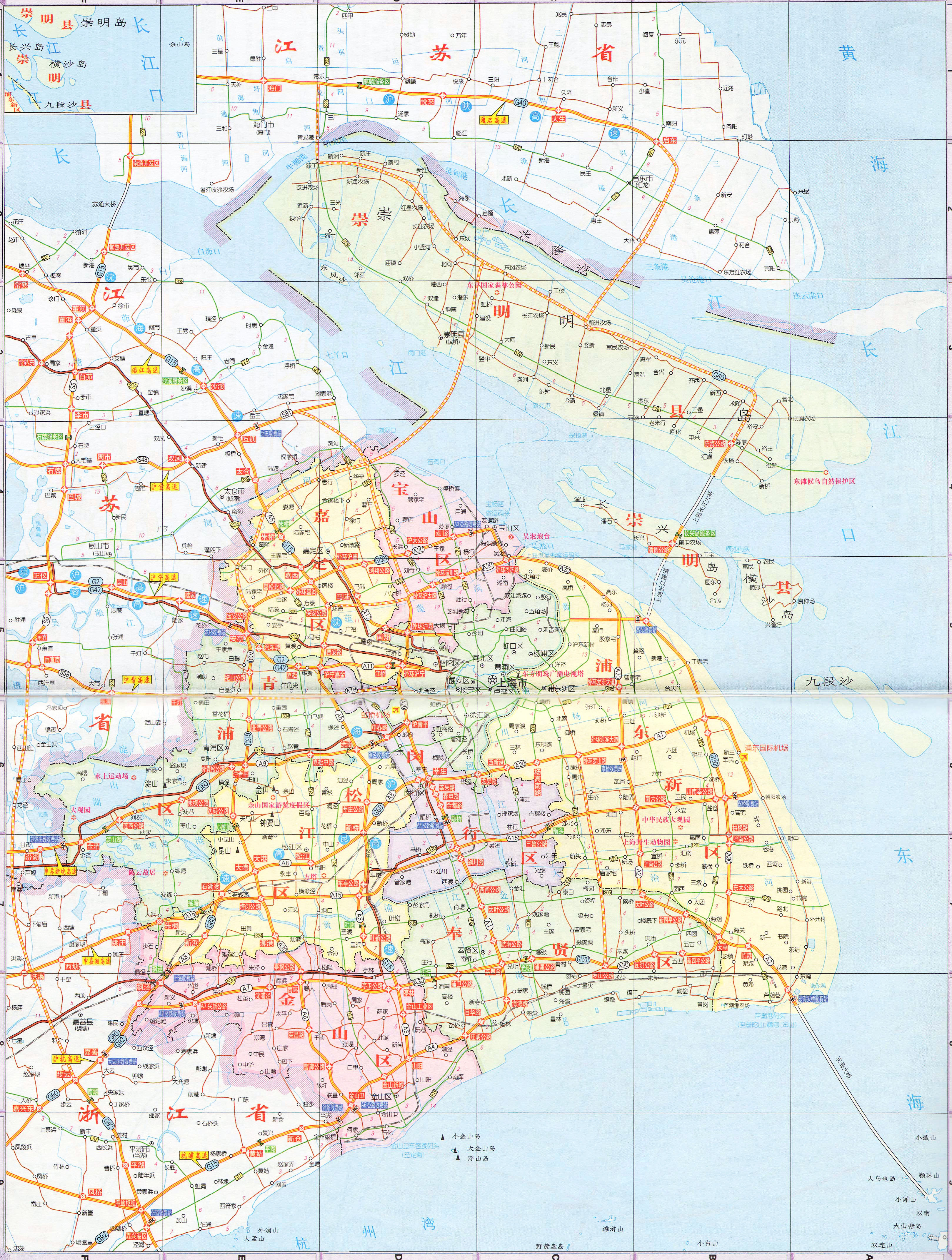 上海地图(政区版)