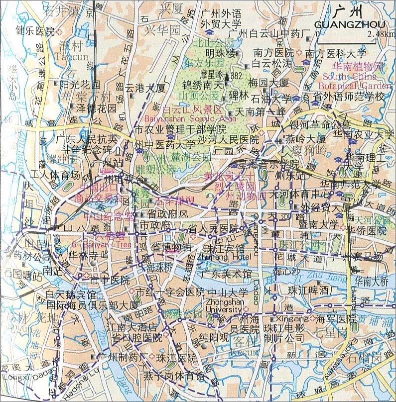广州地图地形版图片