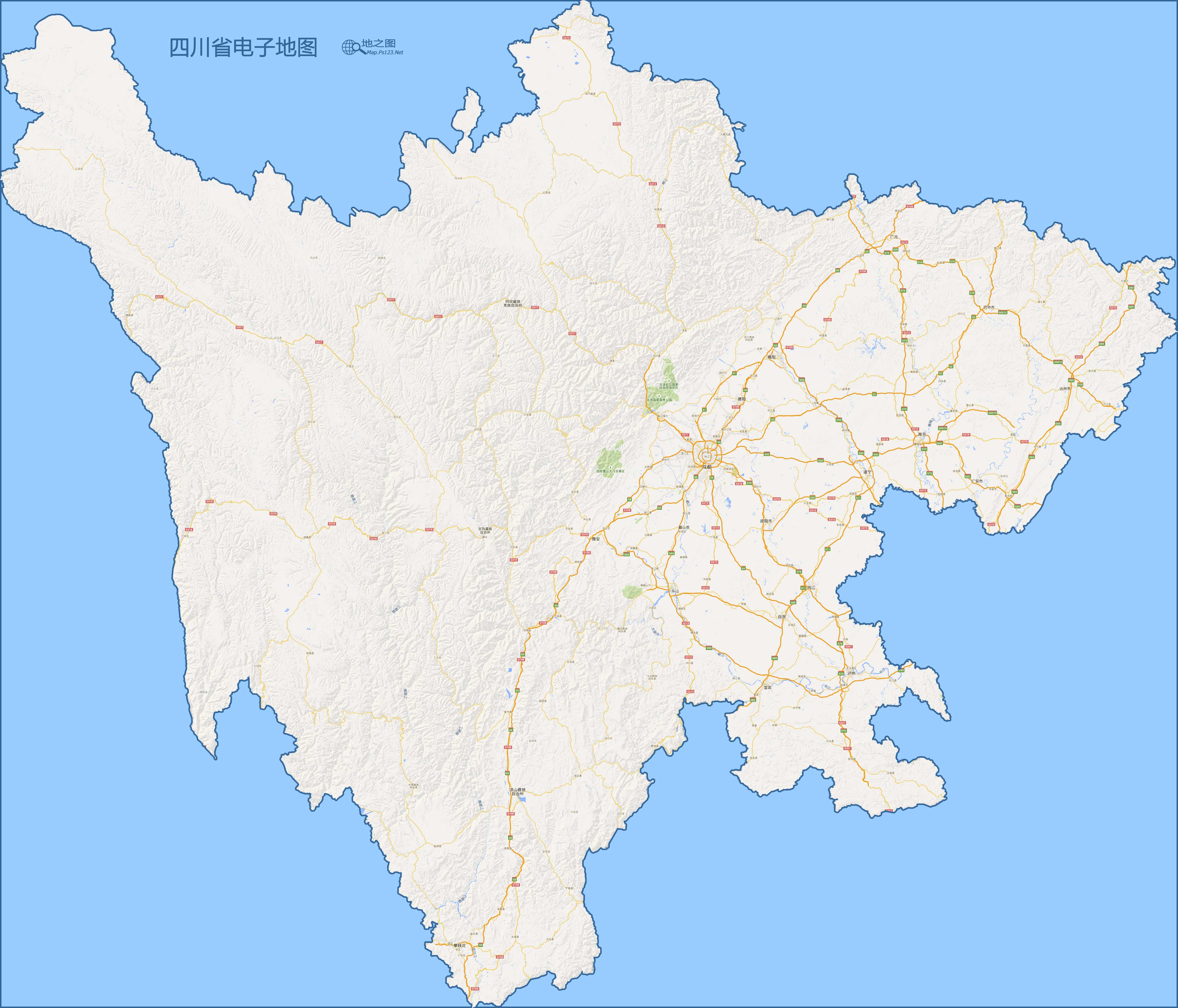 四川地图(电子版)图片