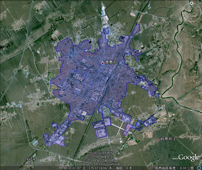 德惠市建成区面积13.0平方公里_长春市地图查询