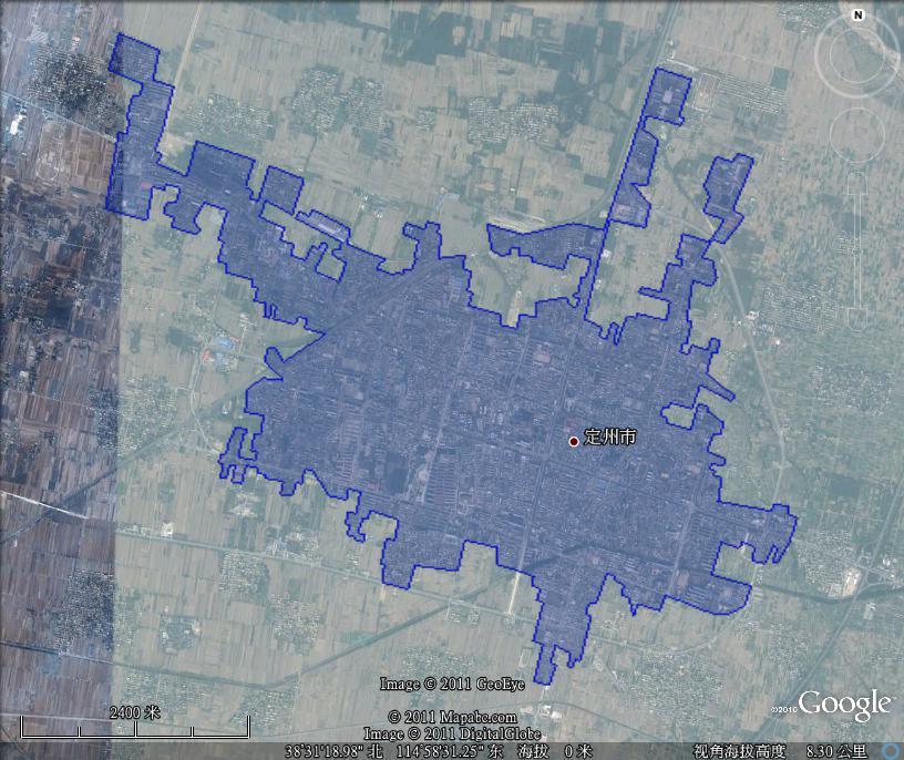 定州市建成区面积17.9平方公里_保定市地图查询