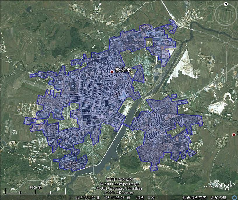 敦化市建成区面积17.0平方公里_延边州地图查询图片