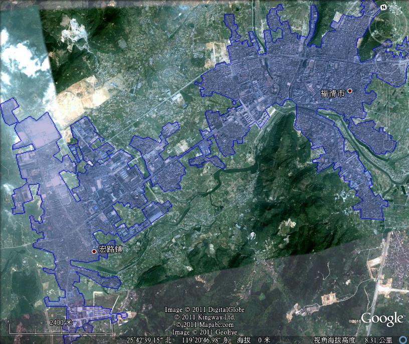 福清市建成区面积19.8平方公里_福州市地图查询