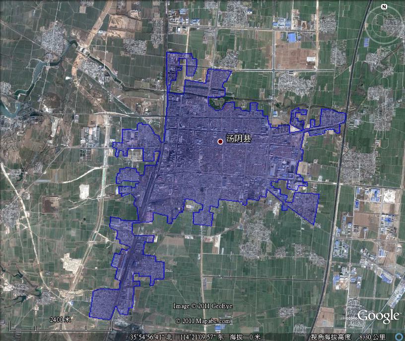河南汤阴县建成区面积11.9平方公里_安阳市地图查询