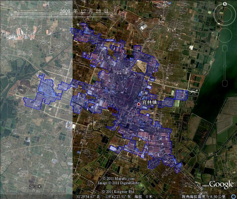 江苏宜兴官林镇建成区面积10.8平方公里