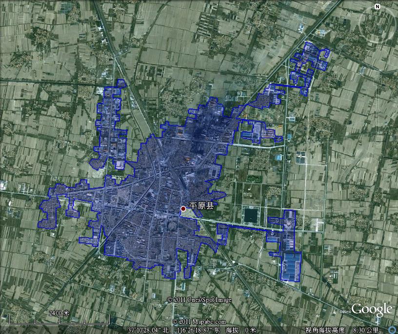 平原县建成区面积11.9平方公里_德州市地图查询