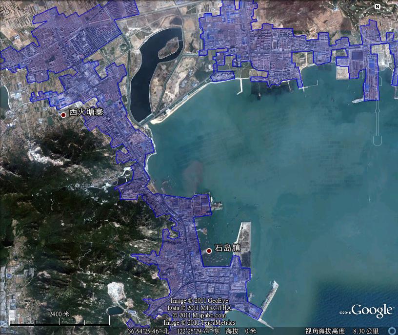 荣成市石岛镇建成区面积16.8平方公里_威海市地图查询图片