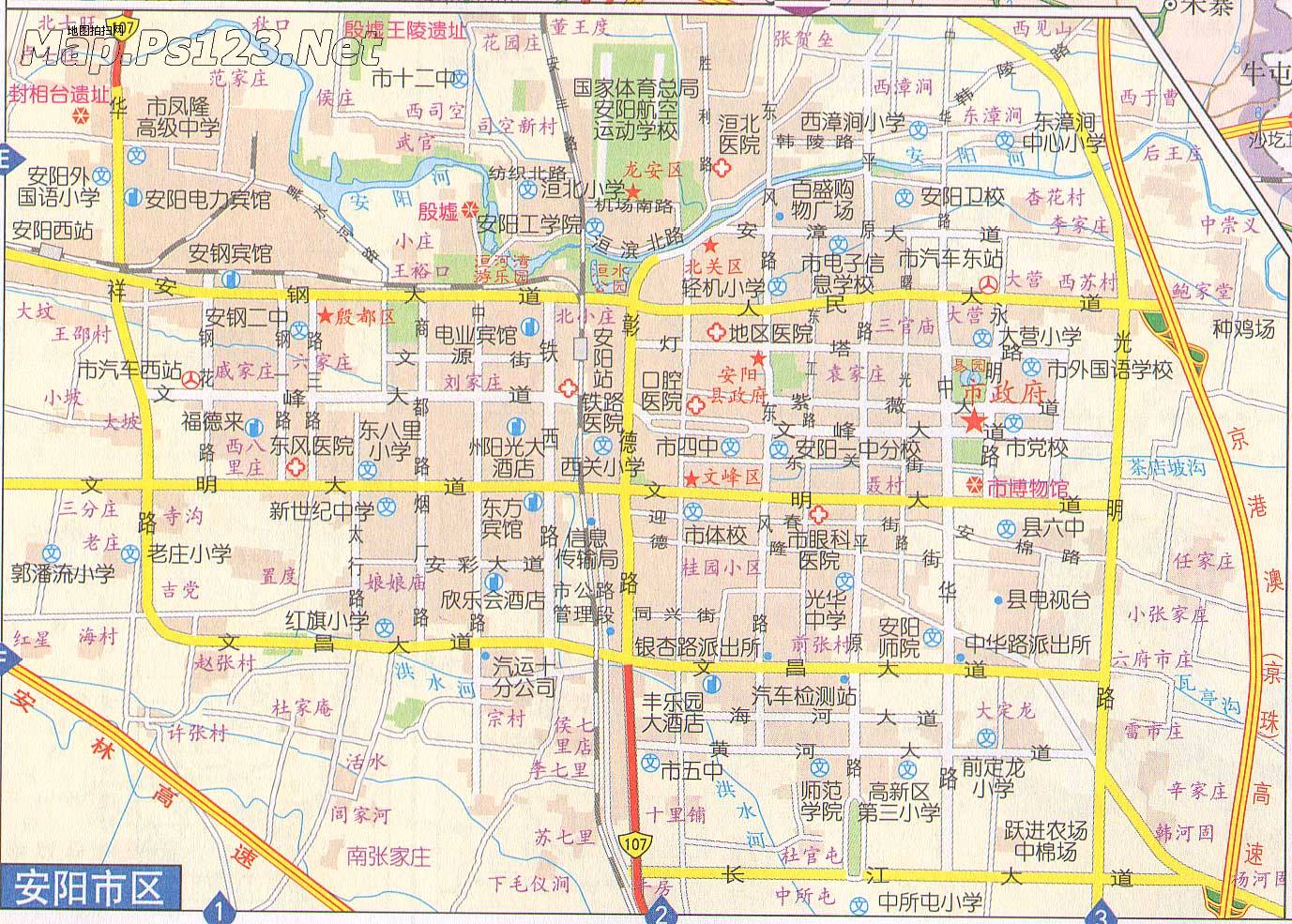 安阳市区地图