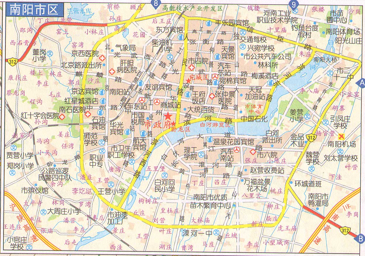 河南 南阳市 >> 南阳市区地图  相关链接: 郑州市  三门峡  洛阳市图片