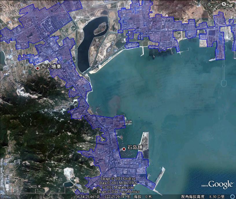荣成市石岛镇建成区面积16.8平方公里_威海市地图查询