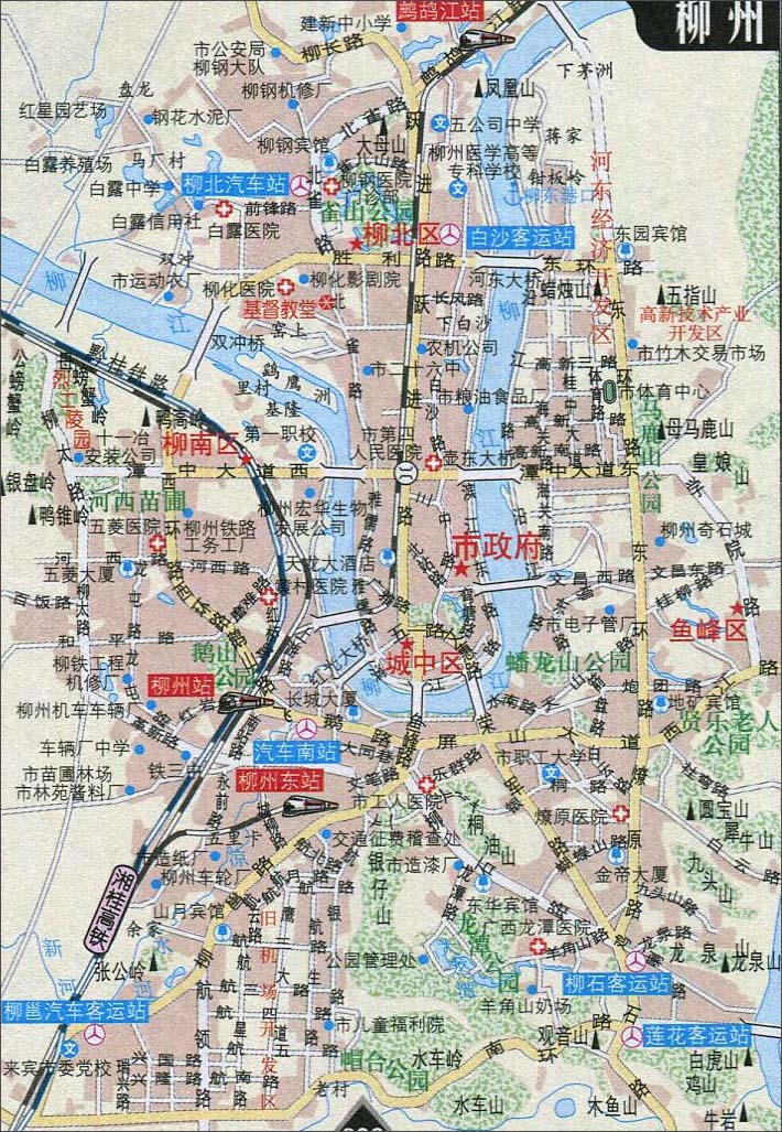 柳州自驾游地图_广西旅游_地之图