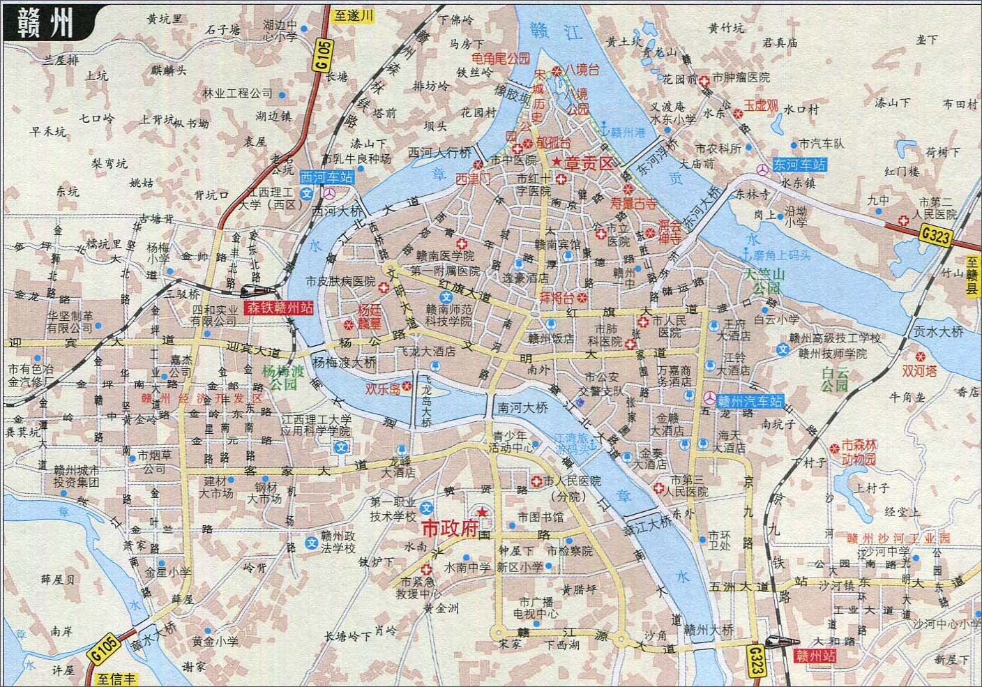 赣州地图 江西省赣州地区地图全图 江西地图全图高清版赣州地图图片
