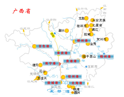 广西港口分布图
