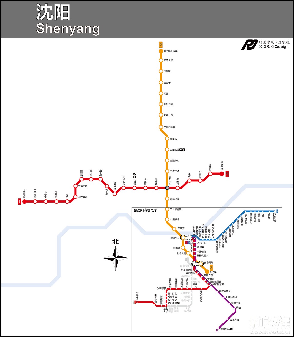 沈阳地铁线路图最新版