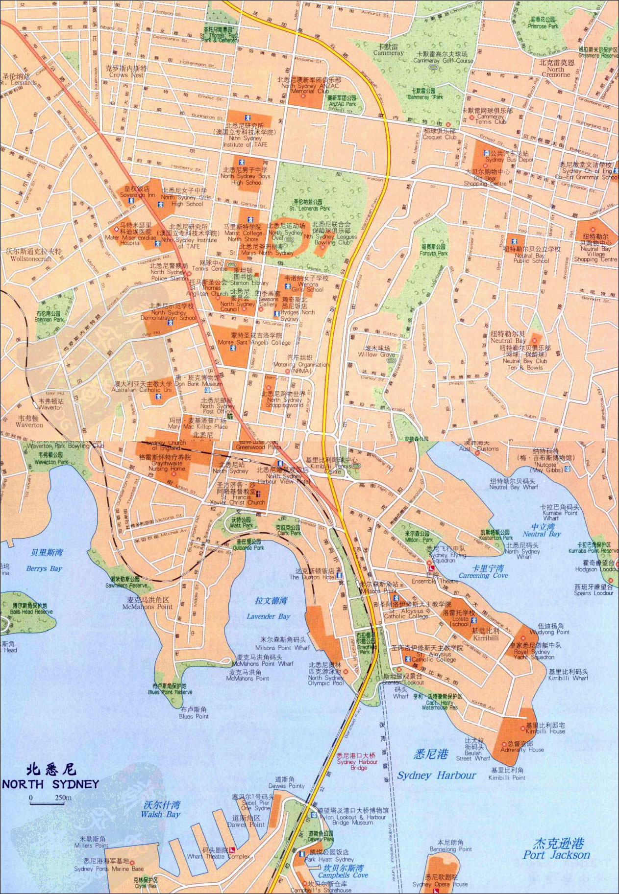 悉尼地图高清