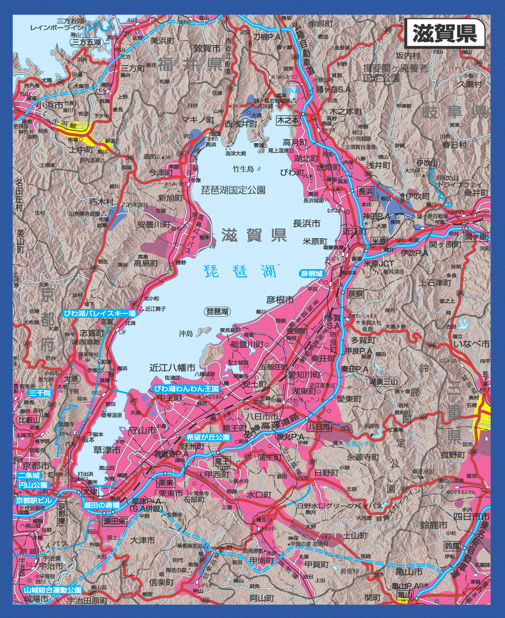 滋贺县地图图片