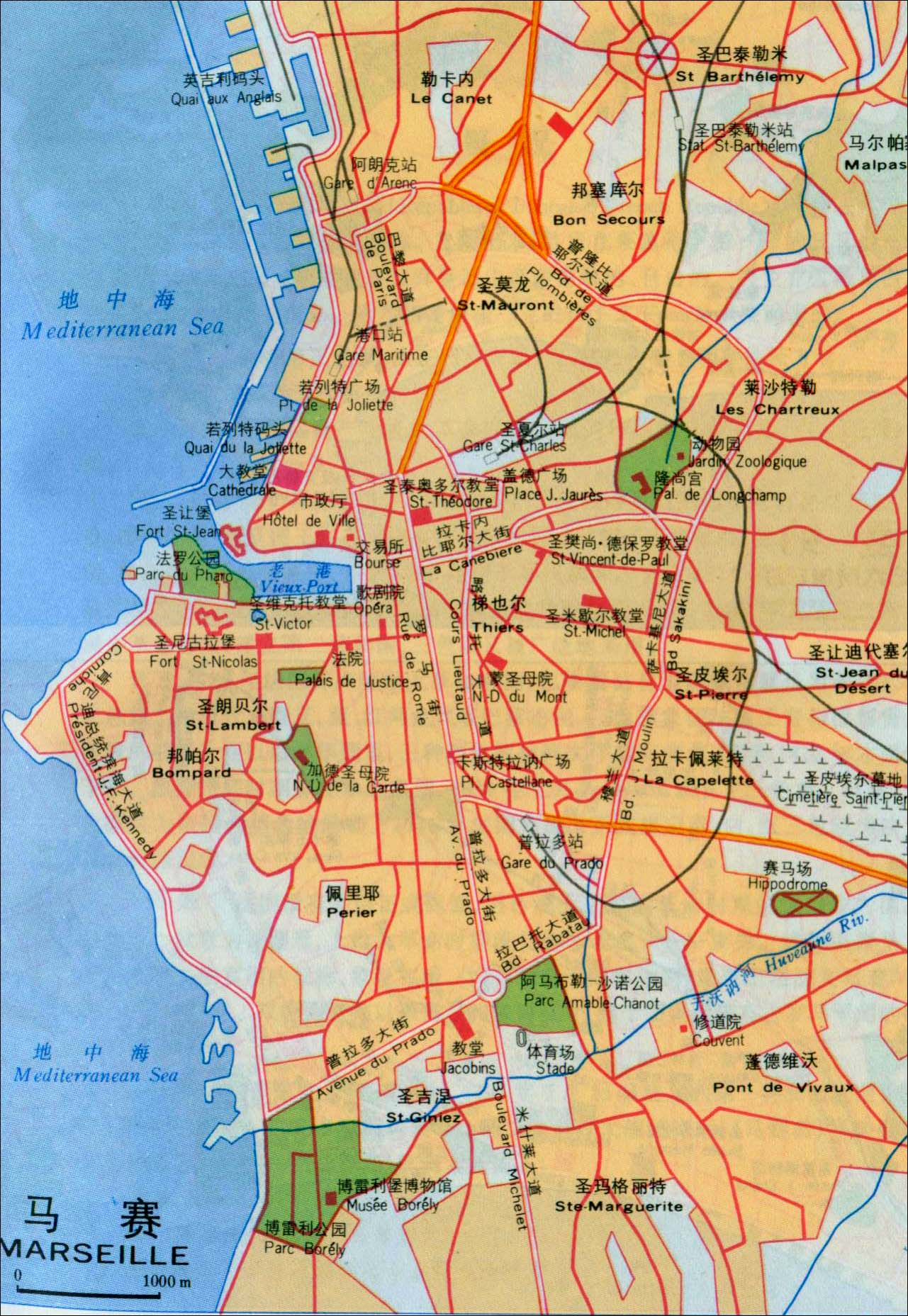 2014马赛市区图