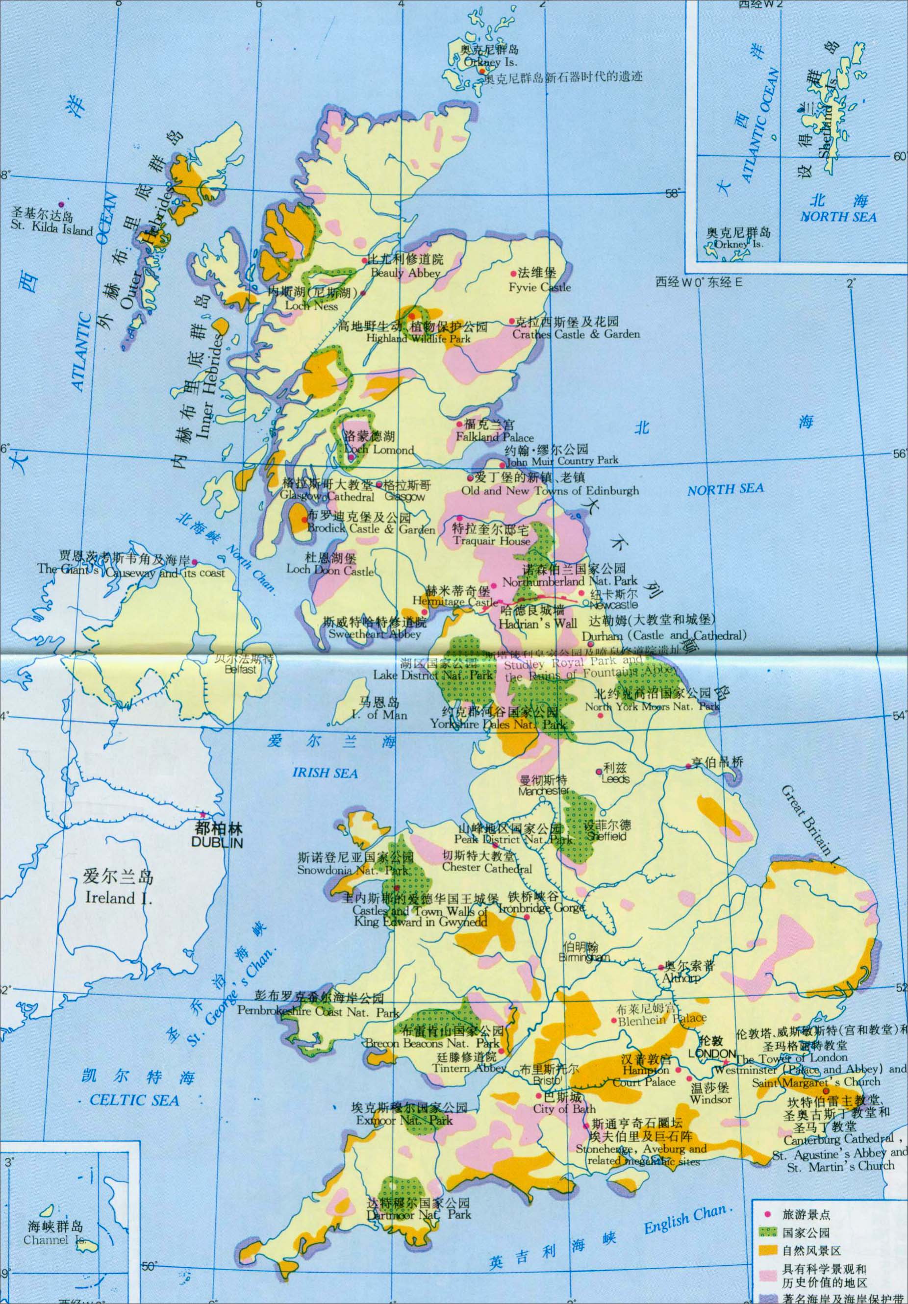 英国公园分布图_英国地图查询图片