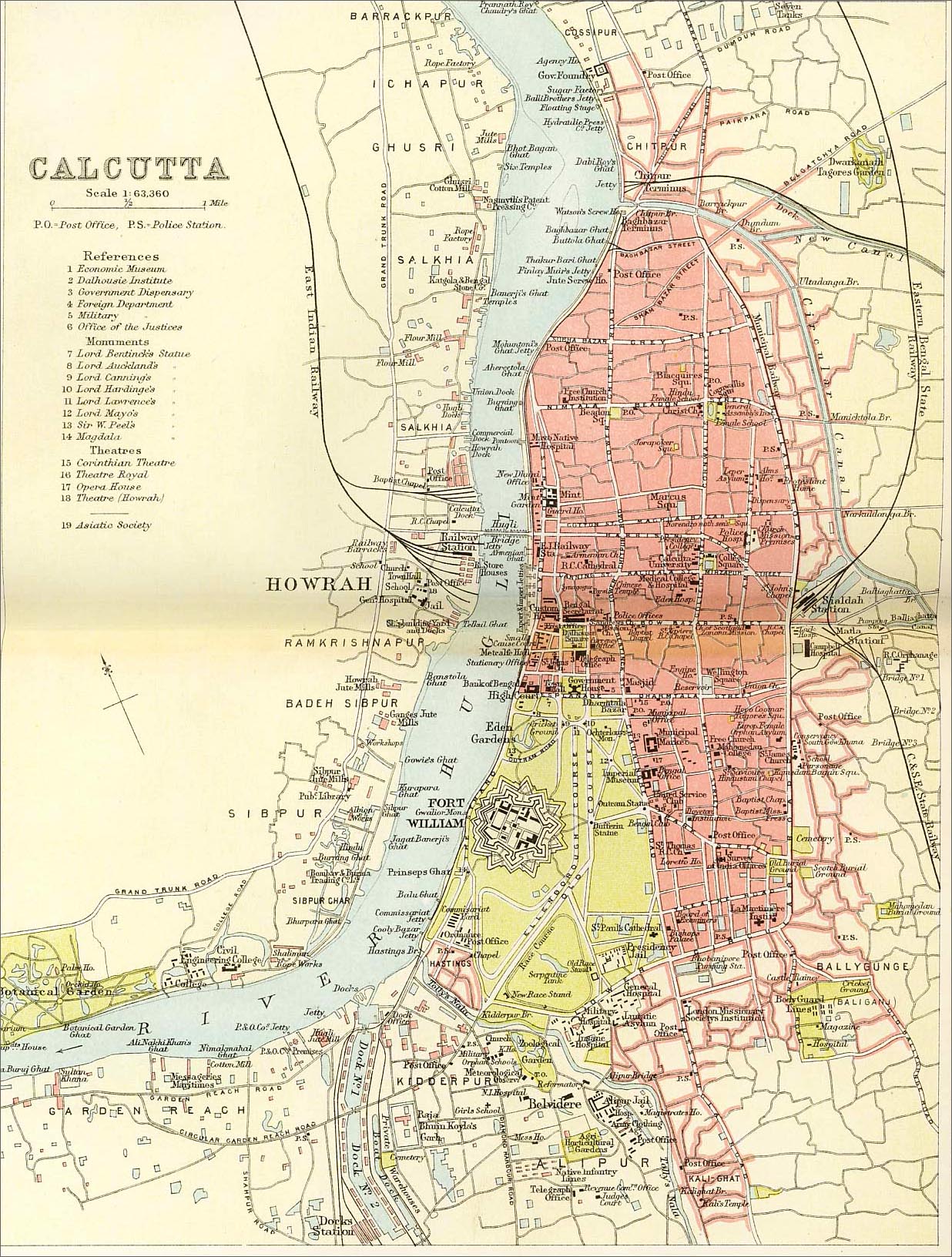 加尔各答(1893年)_印度地图查询