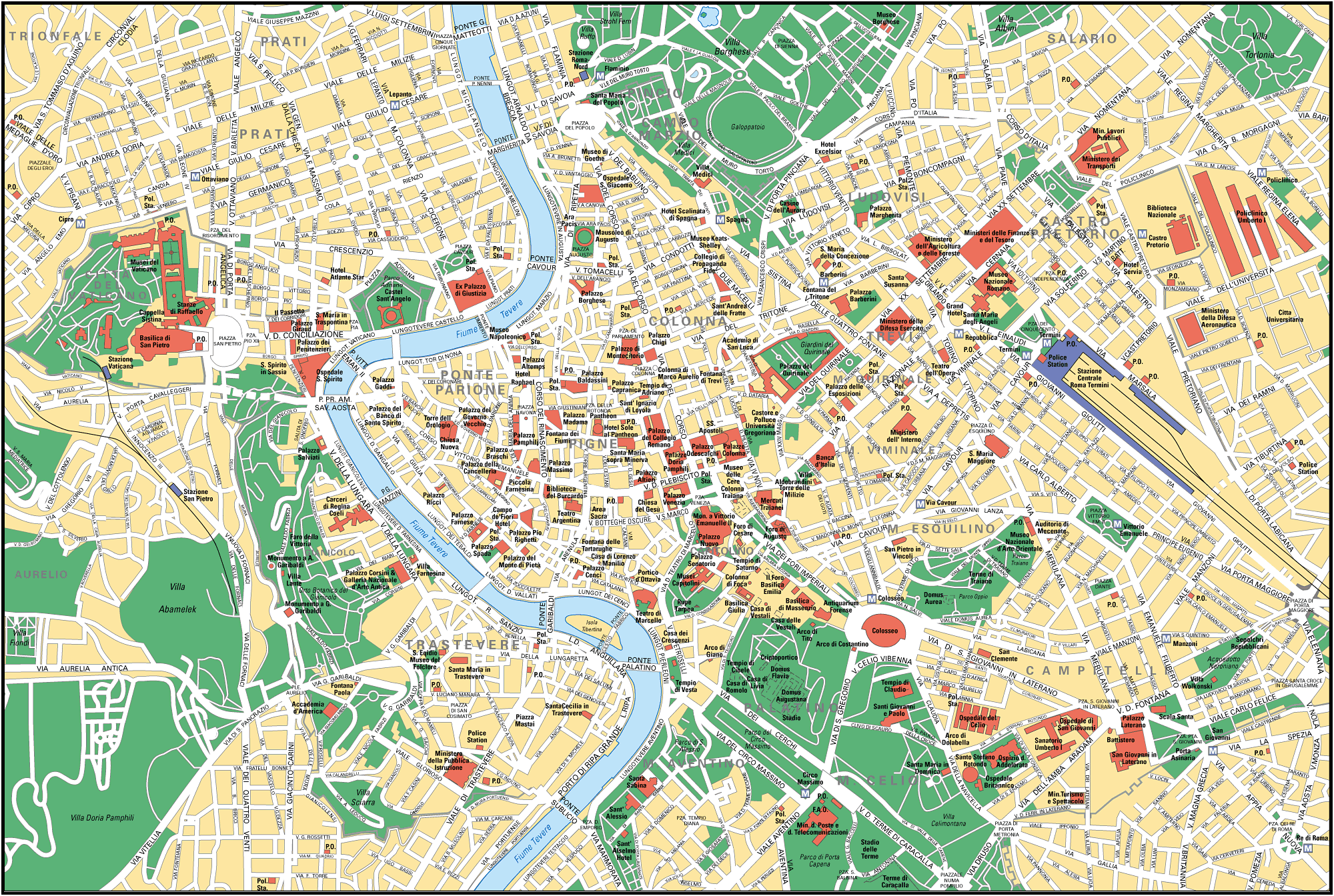 罗马地图英文版图片