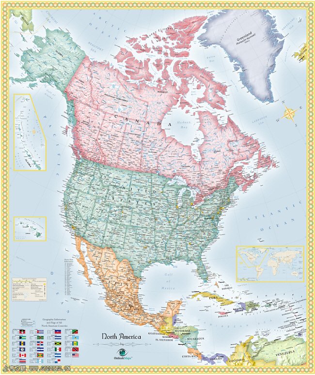 北美洲地形图球状图 | 北美洲 | 下一幅地图: 北美洲地图中文版高清