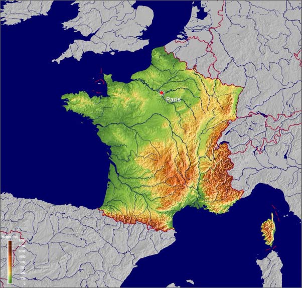 法国地形图_法国地图查询